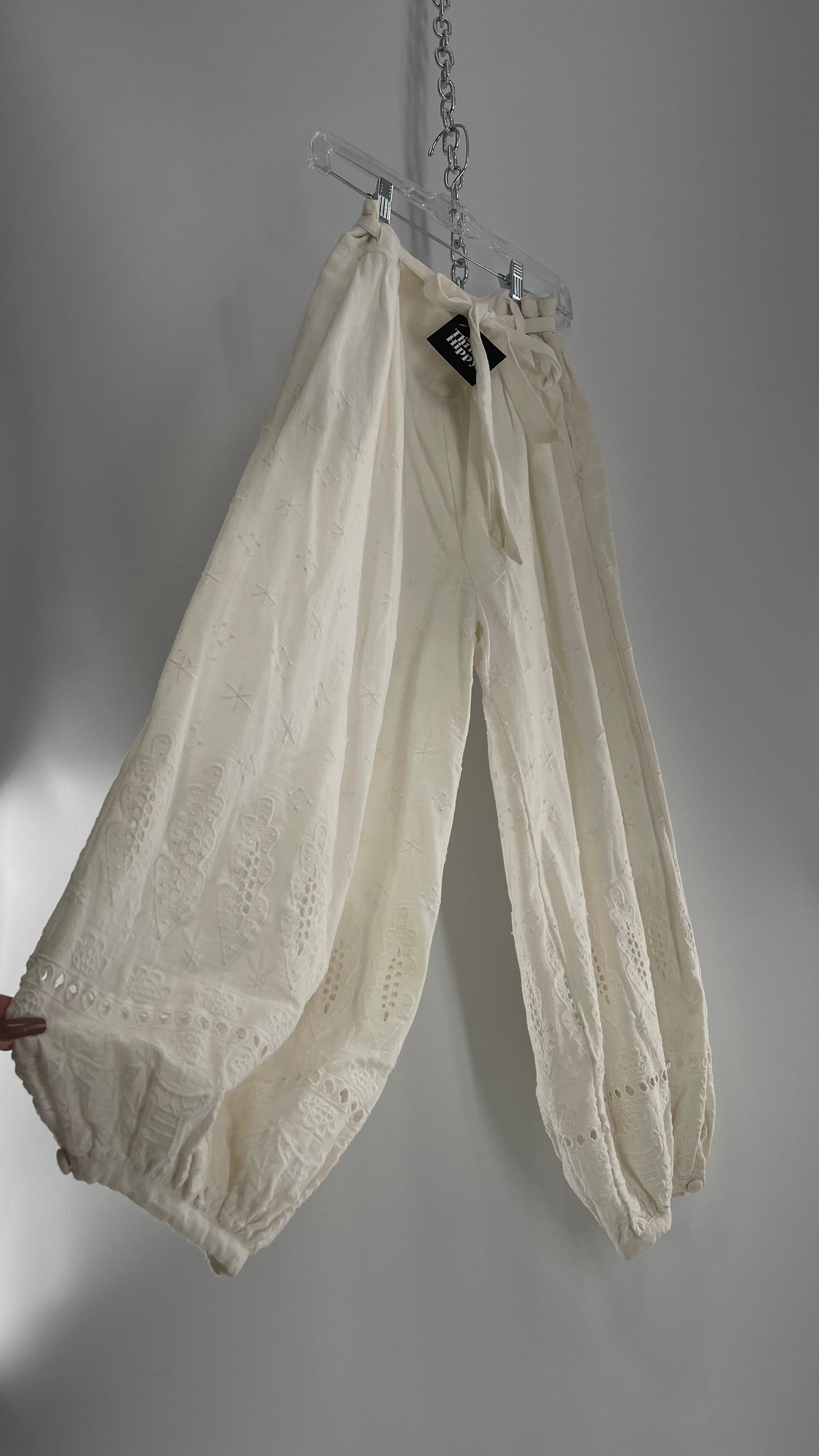 Free People Eyelet Cotton Gauze Embroidered Haram Pant (4)