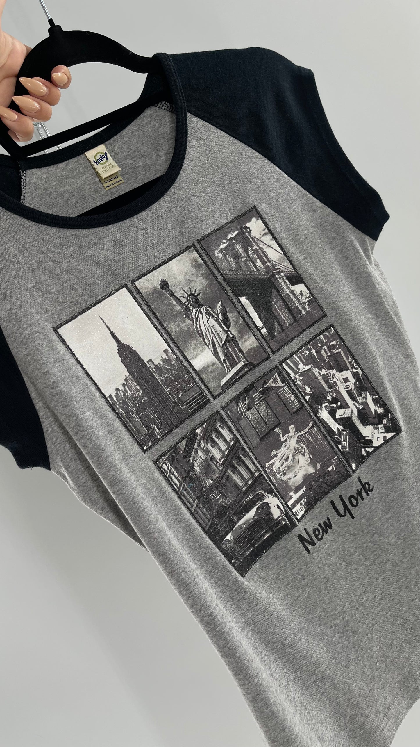 Deadstock 1990s Vintage Kavio! New York Glitter Baby T (XL)