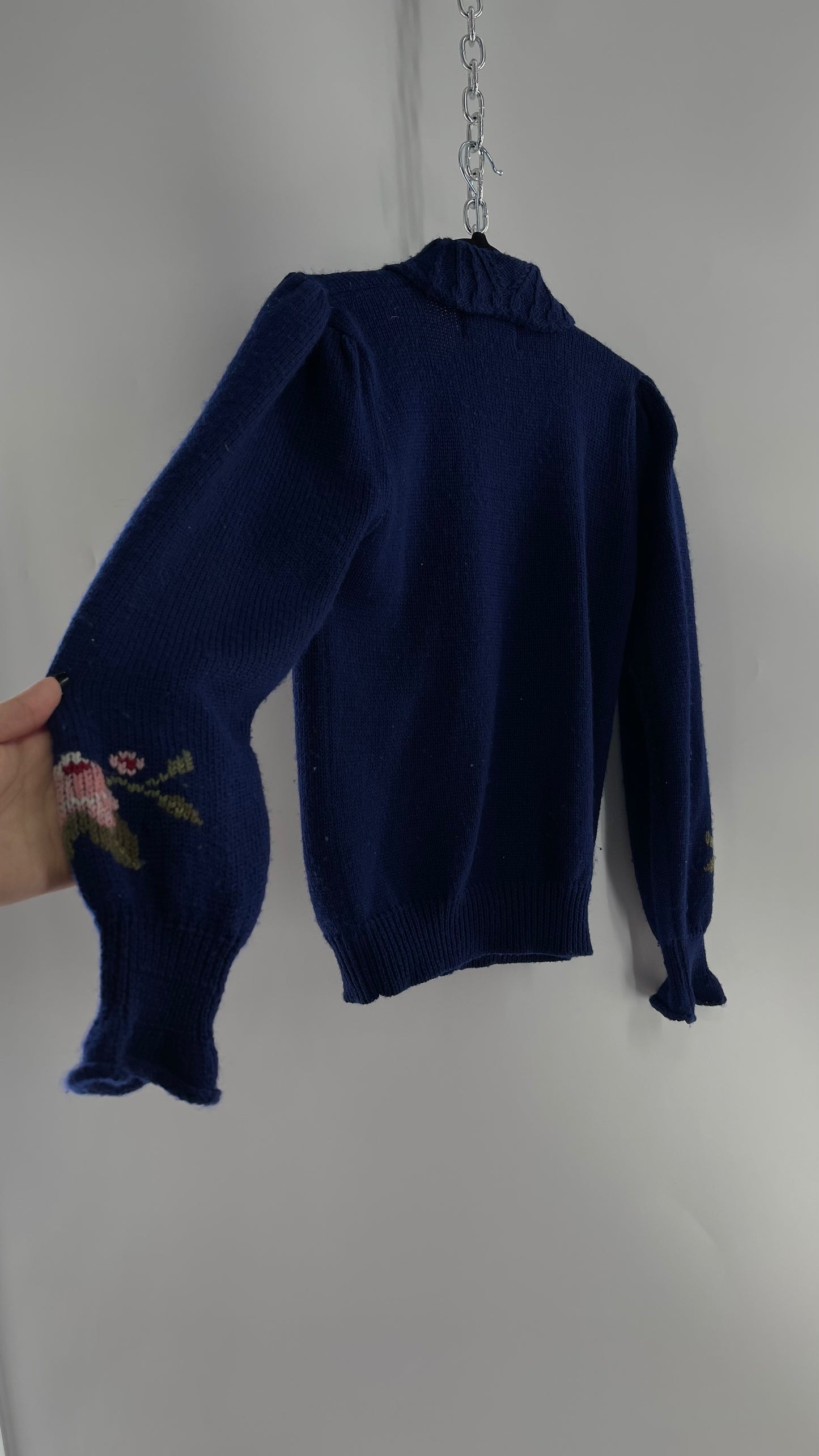 HERMAN GEIST Hand Embroidered 100% Worsted Wool (Small)