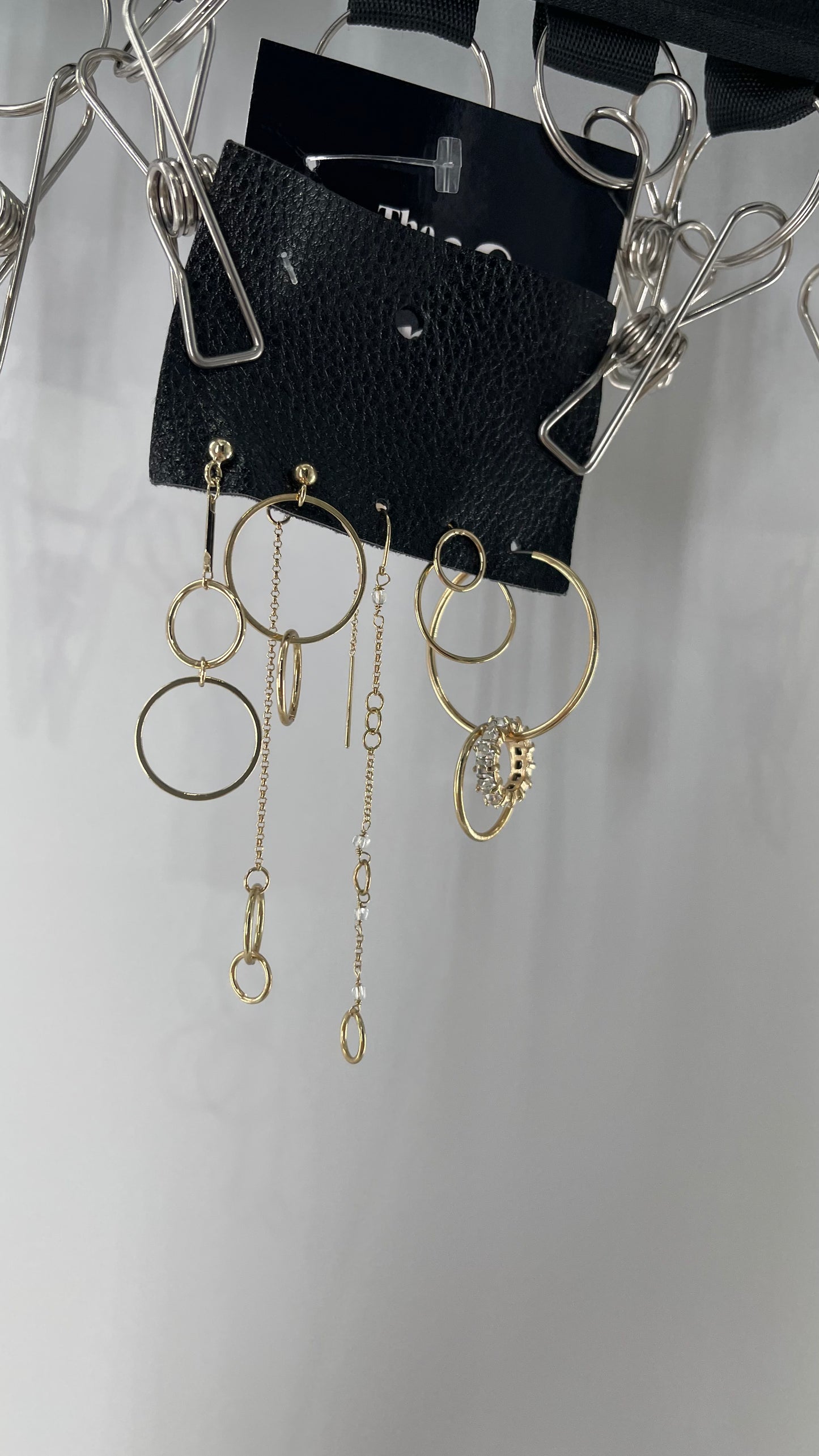 Free People Mix and Match Delicate Gold Loop + Hoop Earring Set