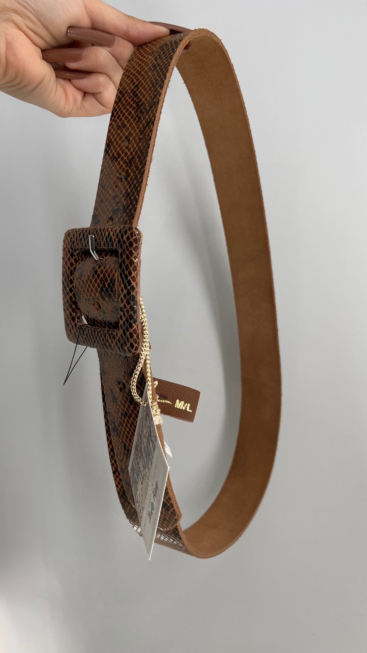 Free People Brown Snake Skin Pattern Size (M/L)
