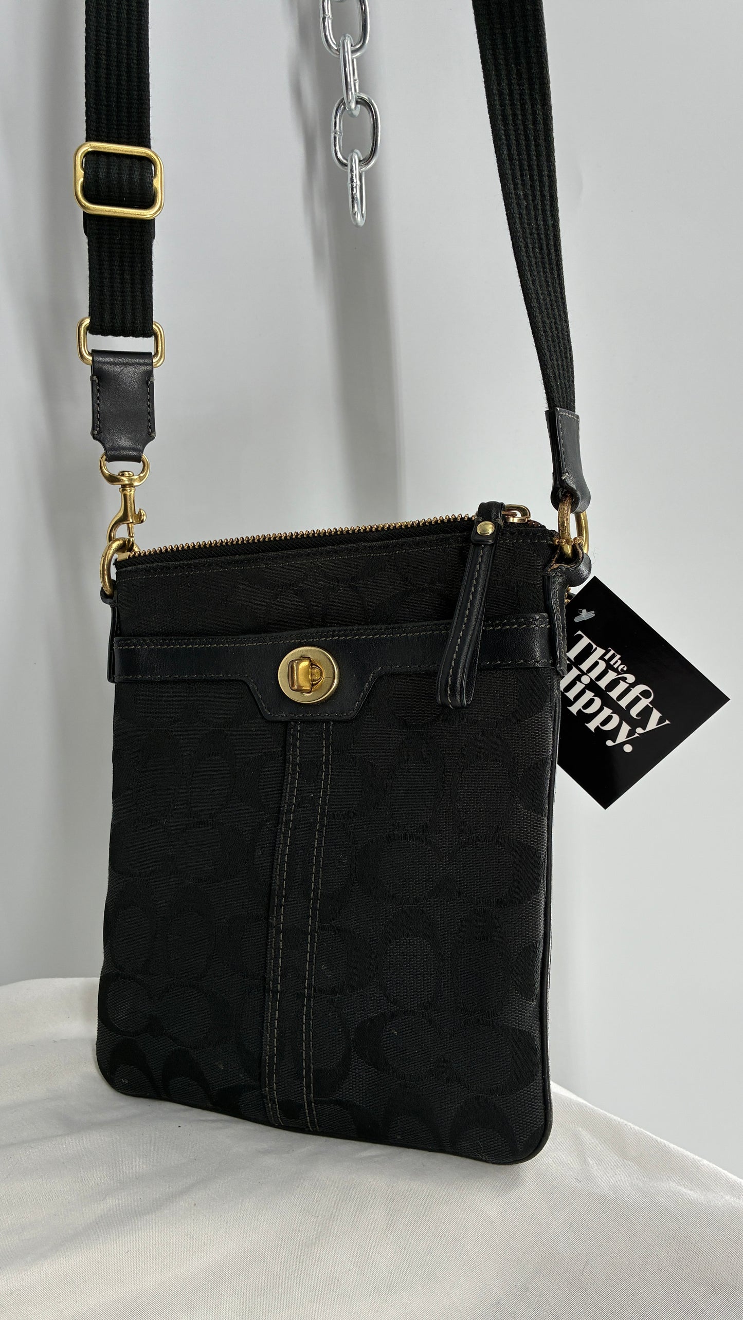 COACH Monogram Black Crossbody Purse