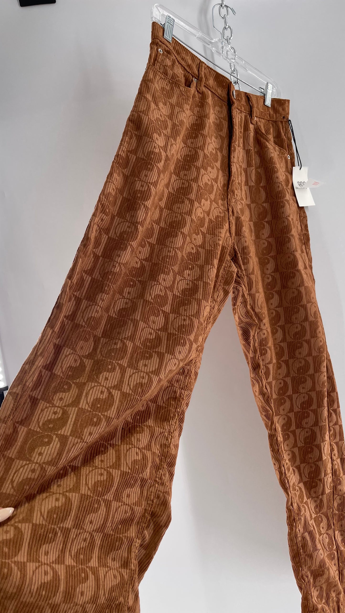 BDG Corduroy Checkered Ying Yang Straight Legs (28)
