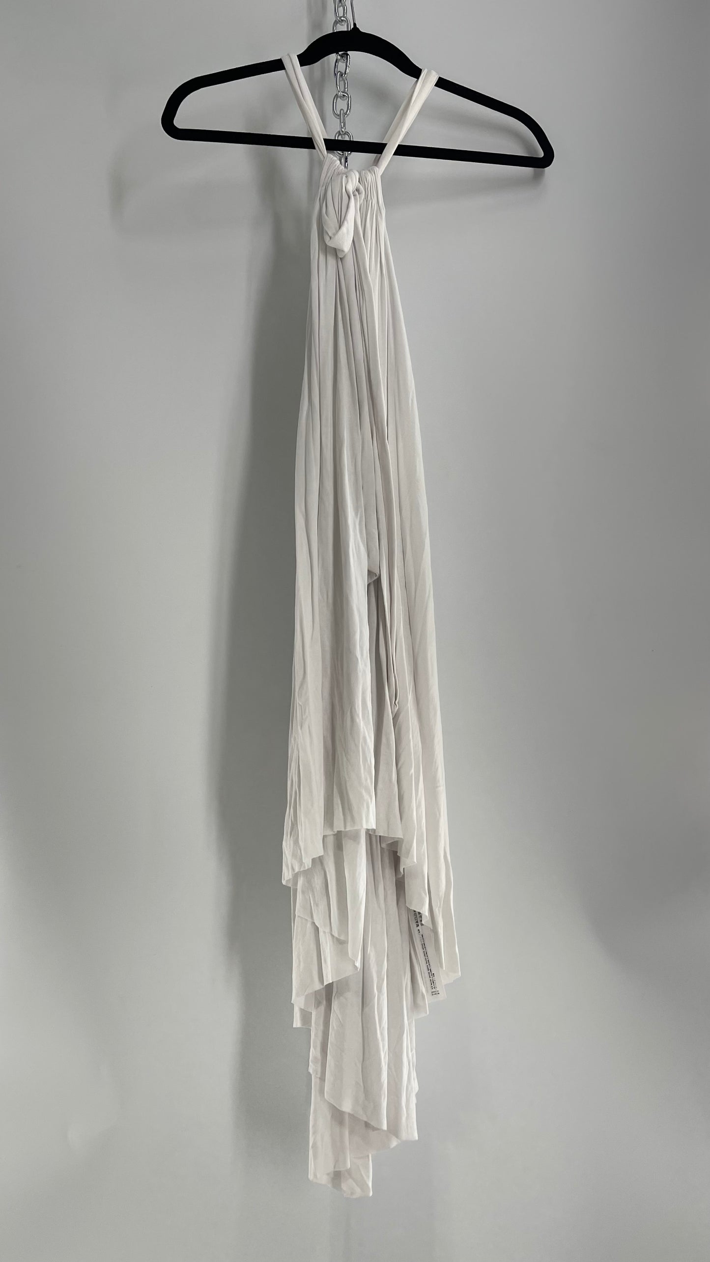 Free People White Adjustable Lycra Dress (Small)