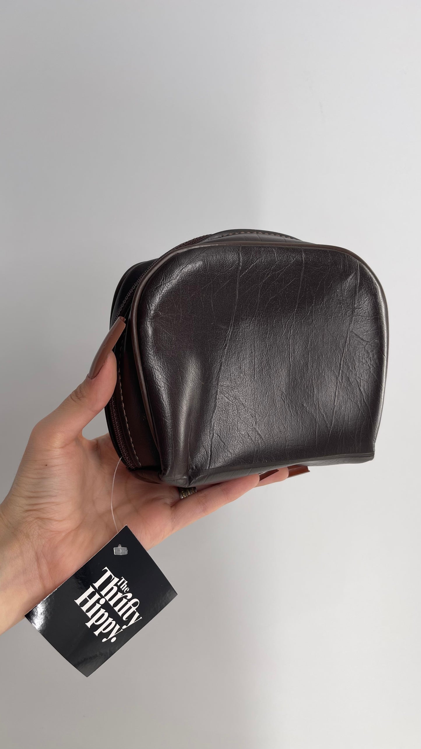 Vintage Dark Brown Leather Pouch
