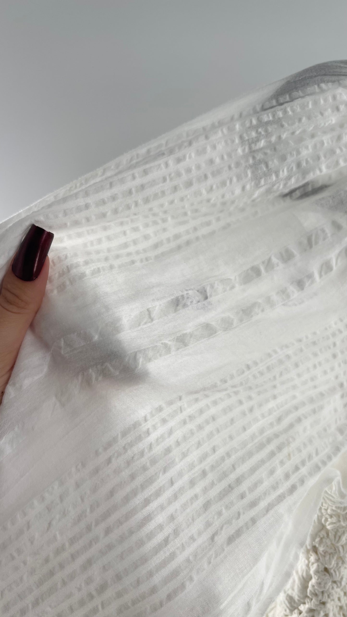 Free People White Crochet “Megan” Top (Small)