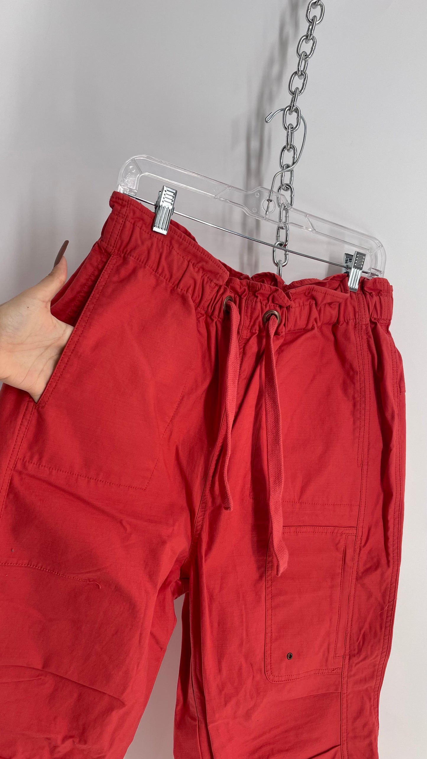 Free People Movement Salmon Zipper Pocketed Canvas Cargos (Large)