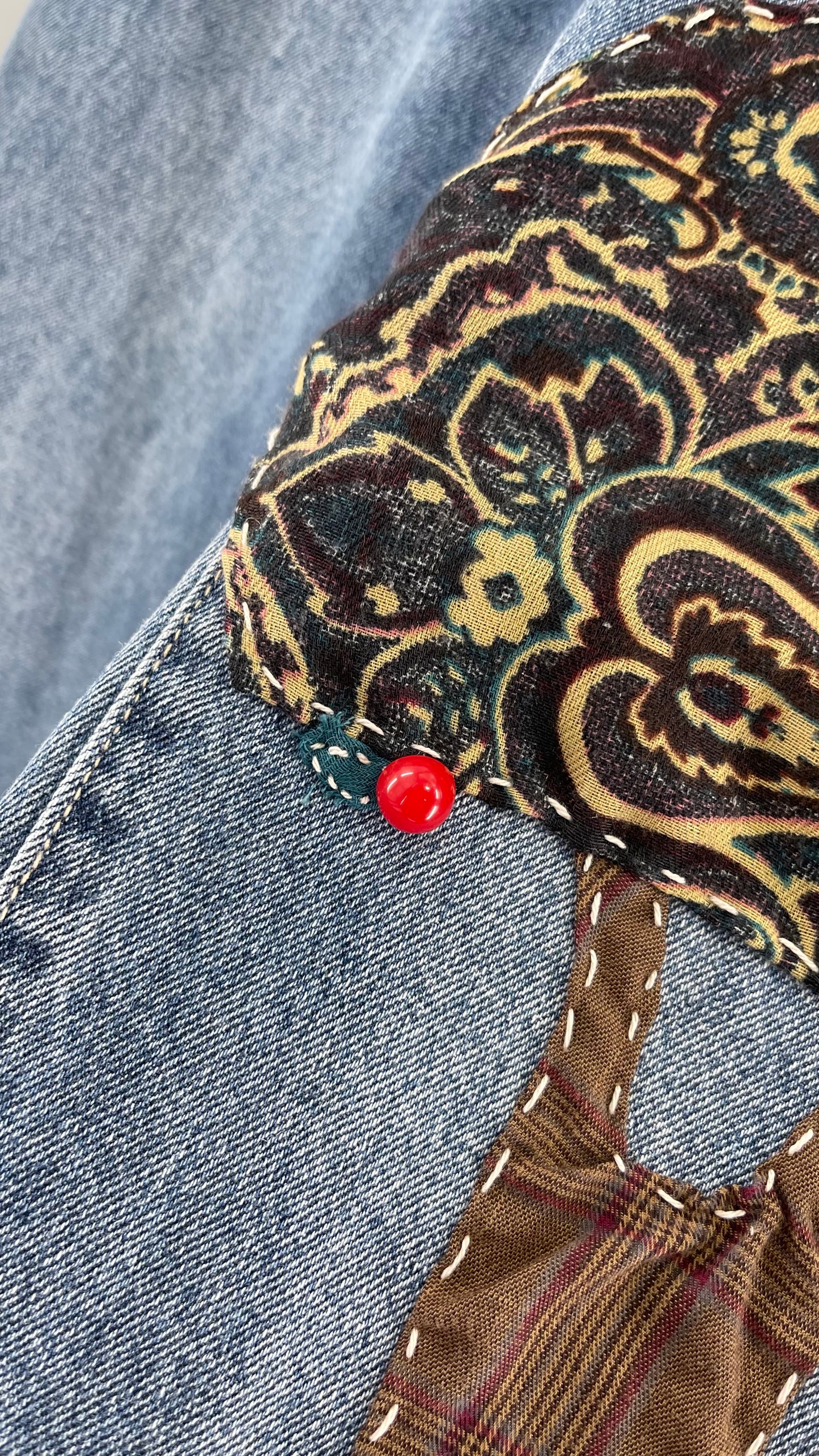 CUSTOM Hand Made Hand Sewn Patchwork Sun Dazed Denims (26)