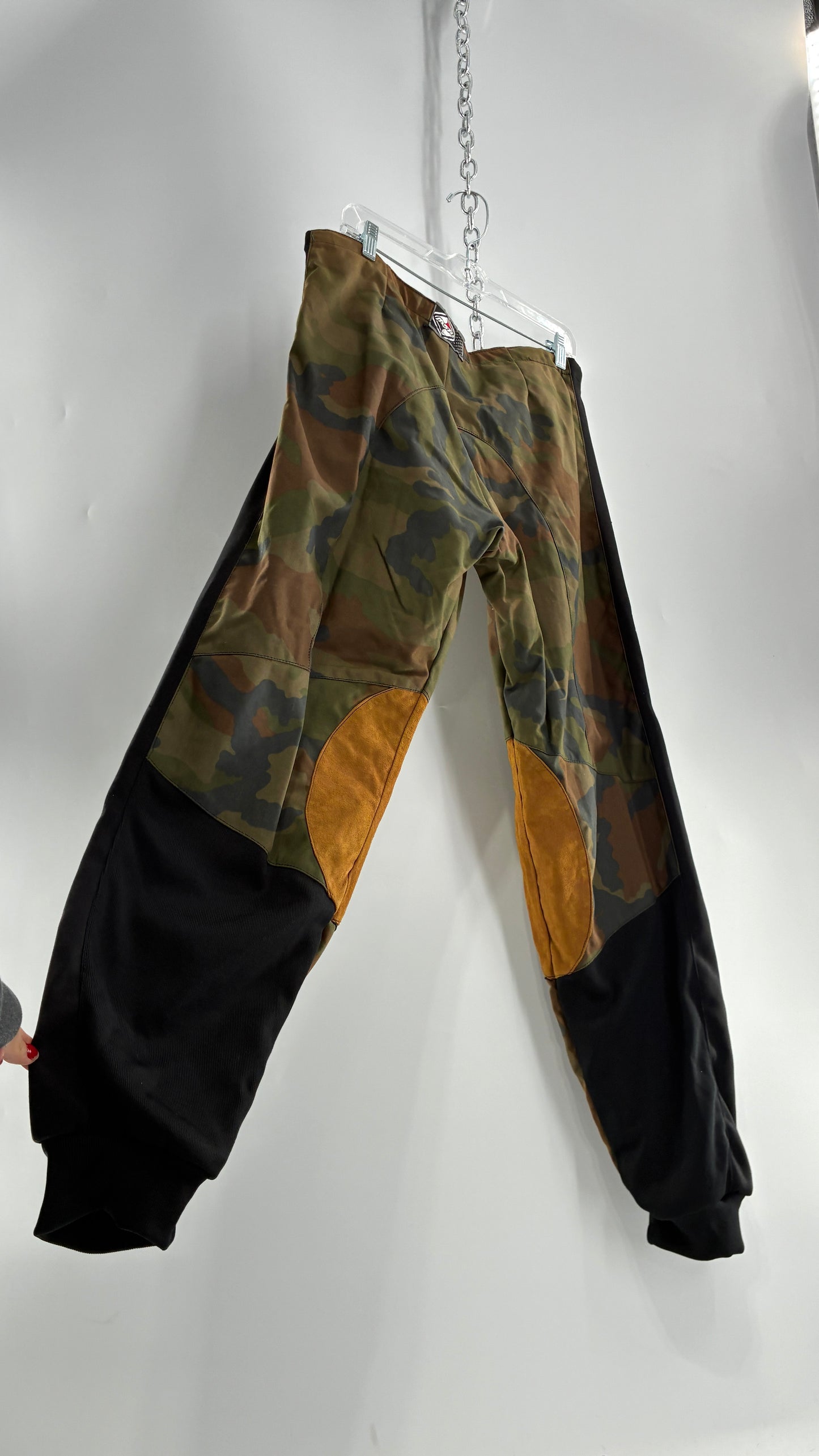 Vintage MSR Moto Camouflage Riding Pants Low Rise Side Buckle (34”)
