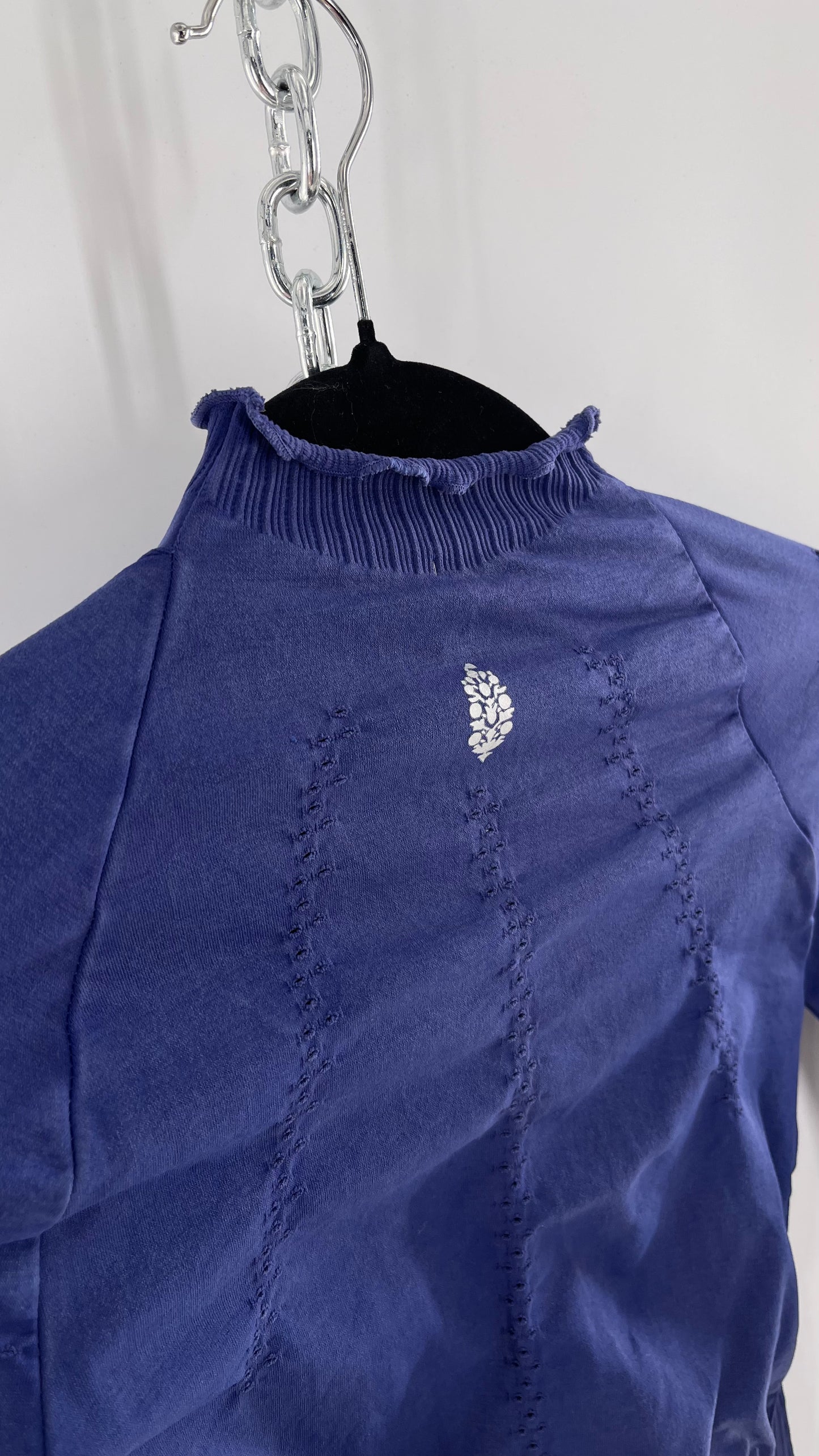 Free People Movement Spandex Perforated Purple Skim Top (XS/S)