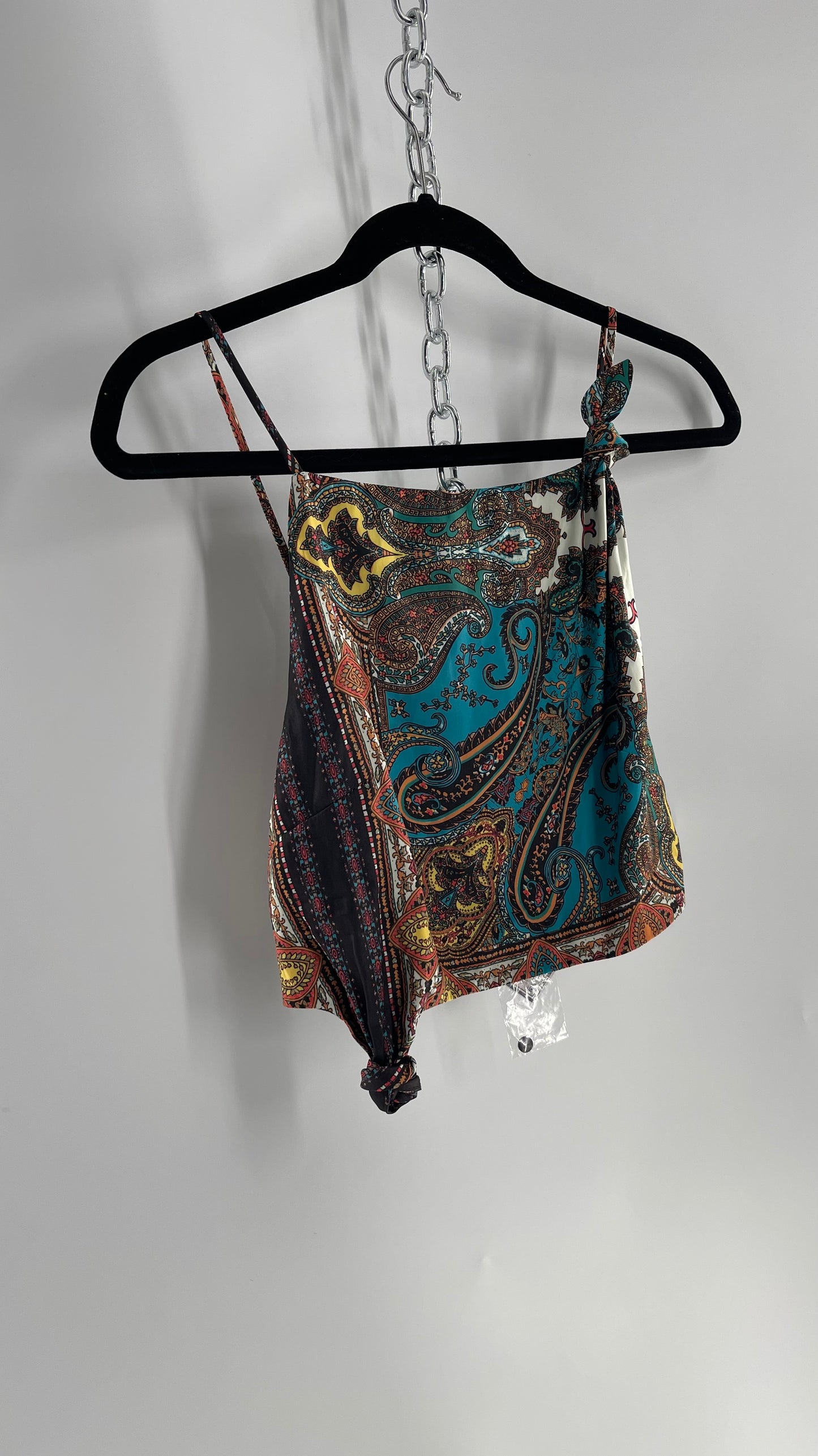 Intimately Free People Satin Paisley Crop with Knot Details (2)