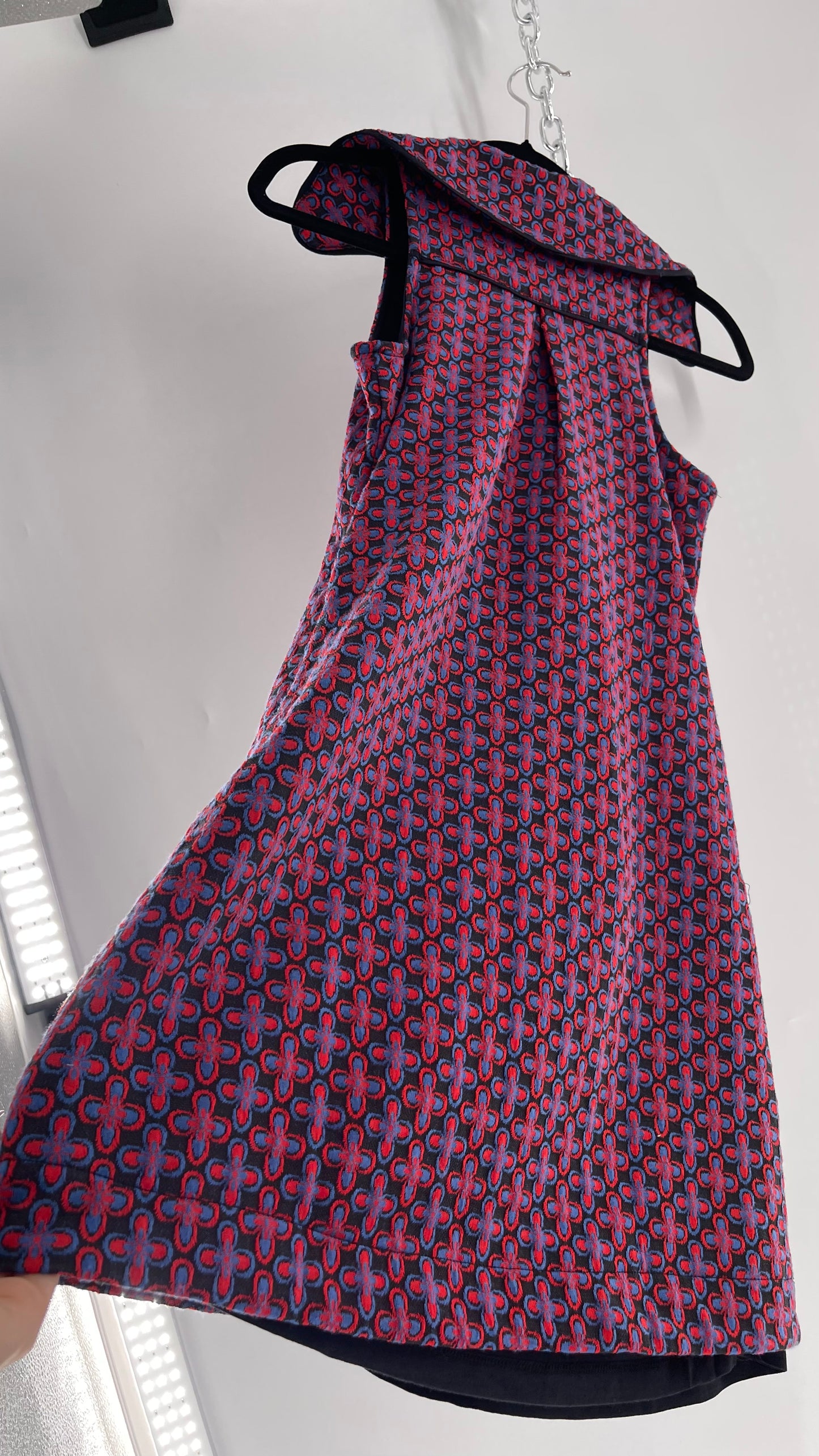 Maeve Anthropologie 1970s Retro Collared Tunic Mini Dress (XXS)