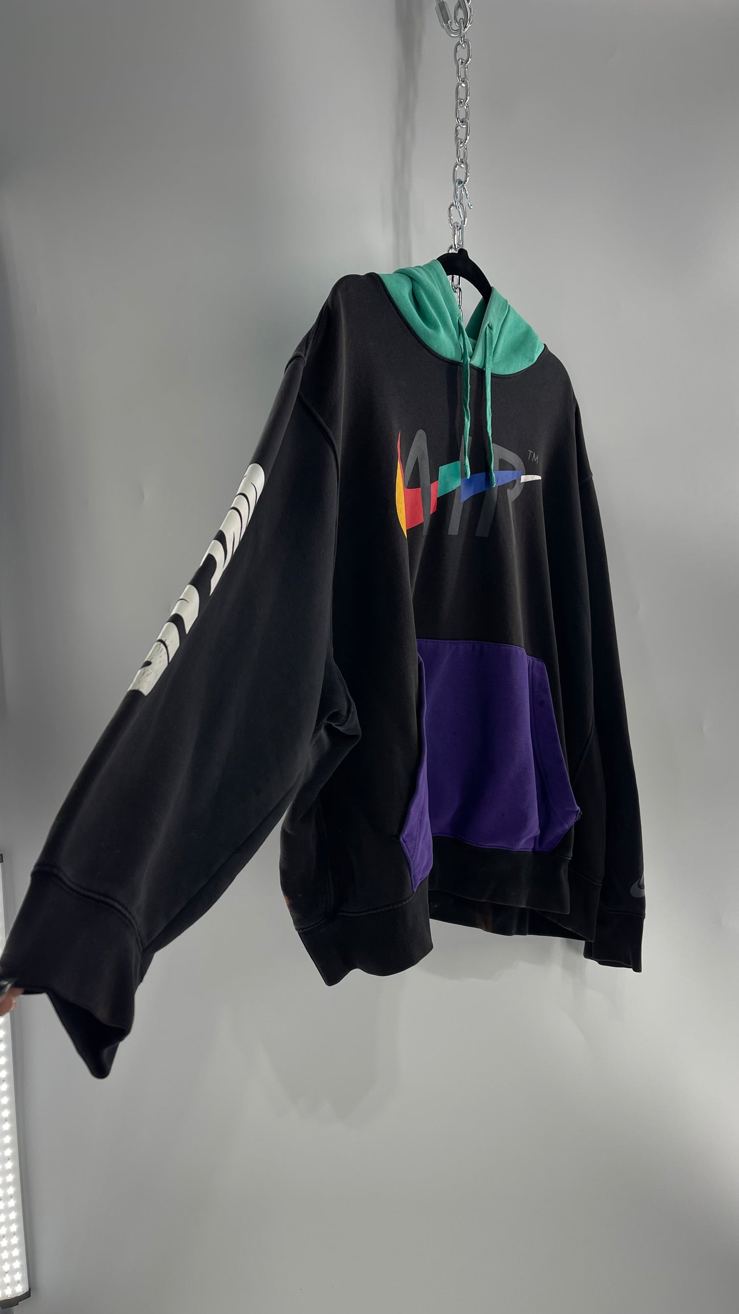 NIKE Air Color Block Nintendo Aesthetic Hoodie (XXL)