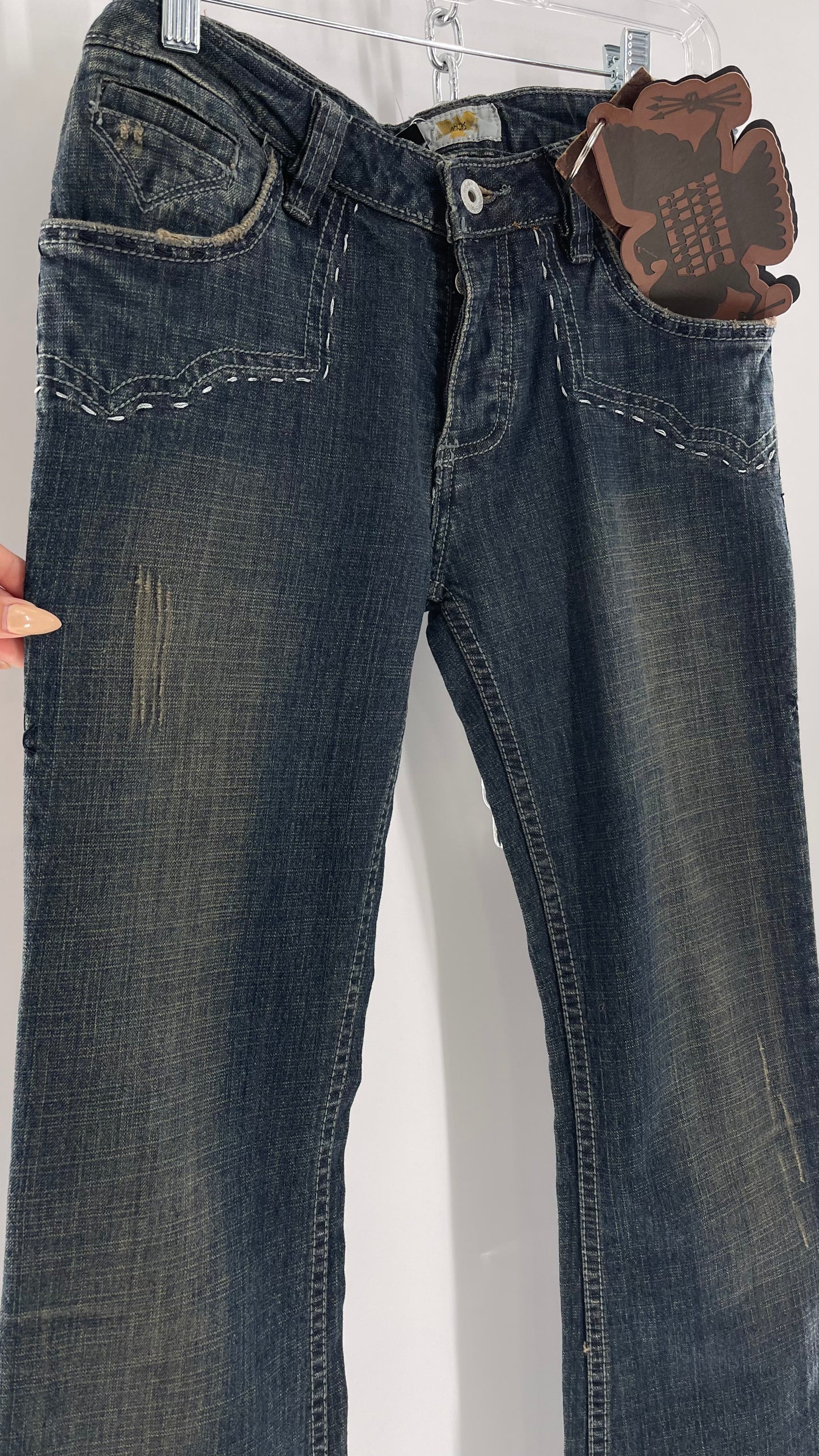 Antik Denim Embroidered Pocket Kick Flares with Western Bum Stitching (28)