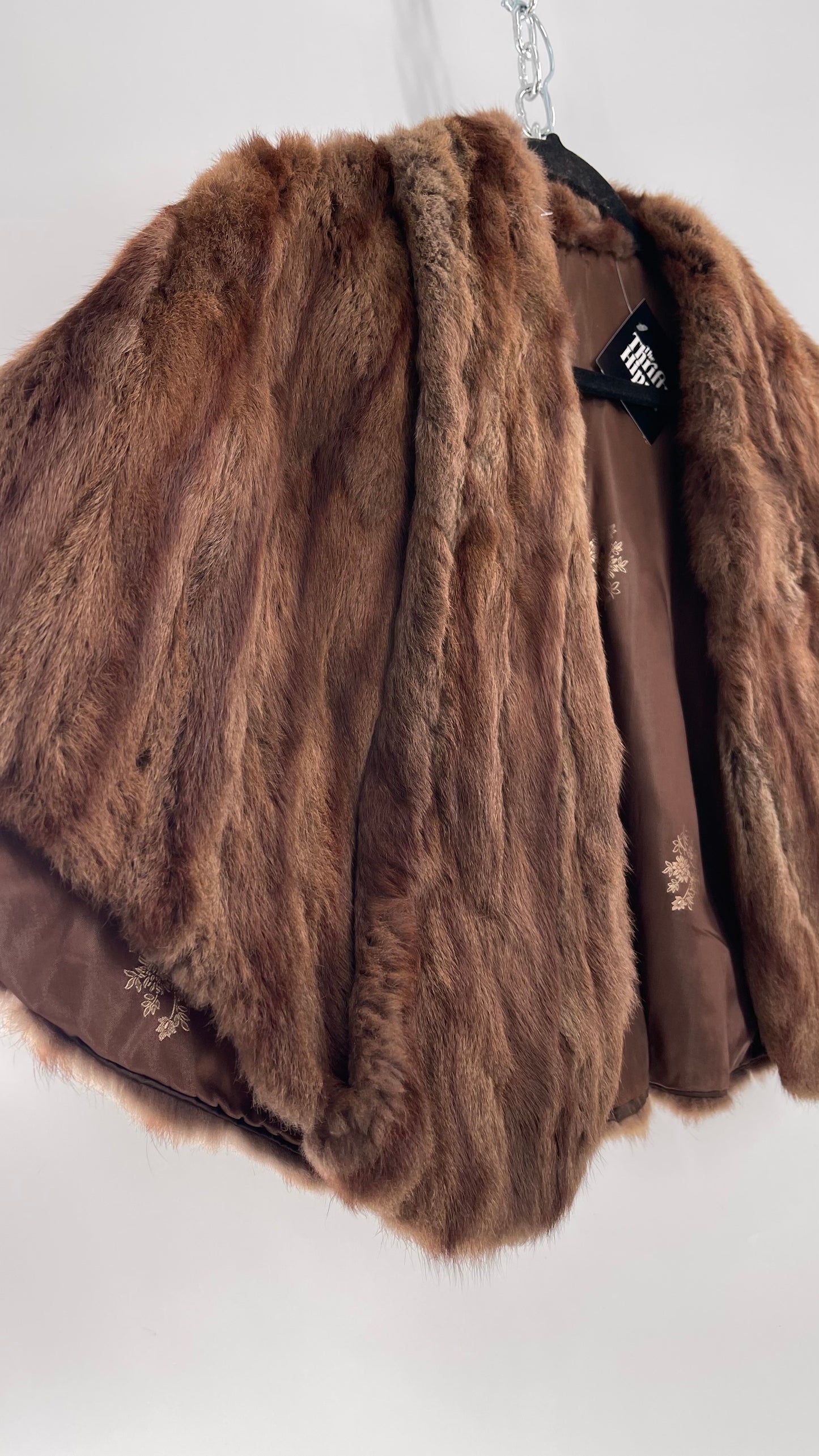 Vintage Brown Multi-toned Cape (One Size)