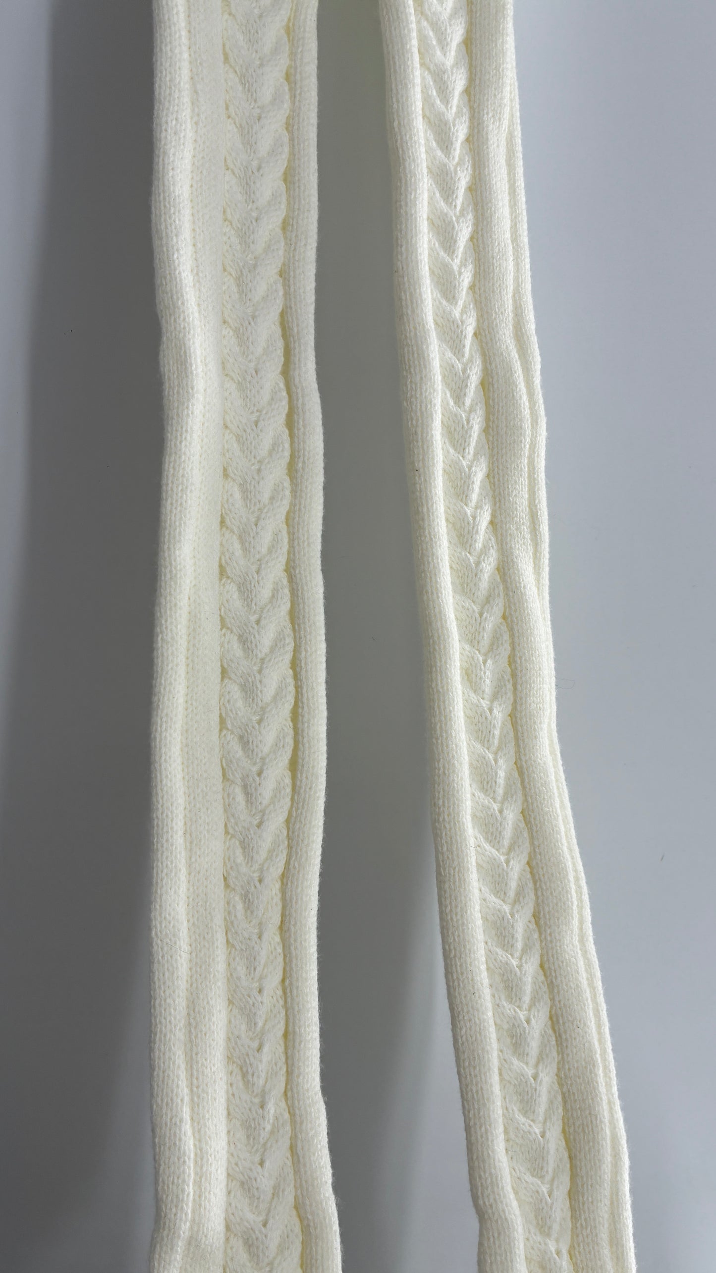 NWOT Off White Thick Knit Thigh High Cableknit Socks