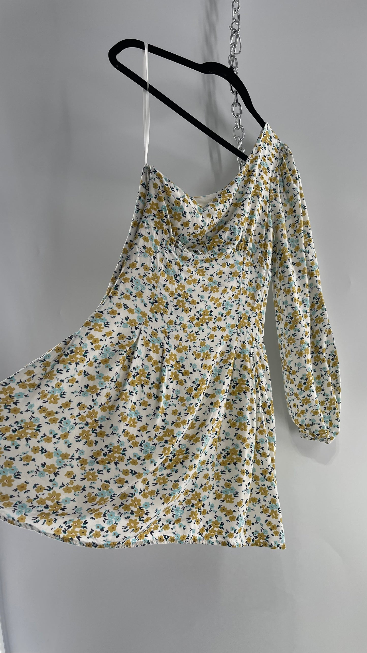Free People One Sleeve Floral Dress (0)