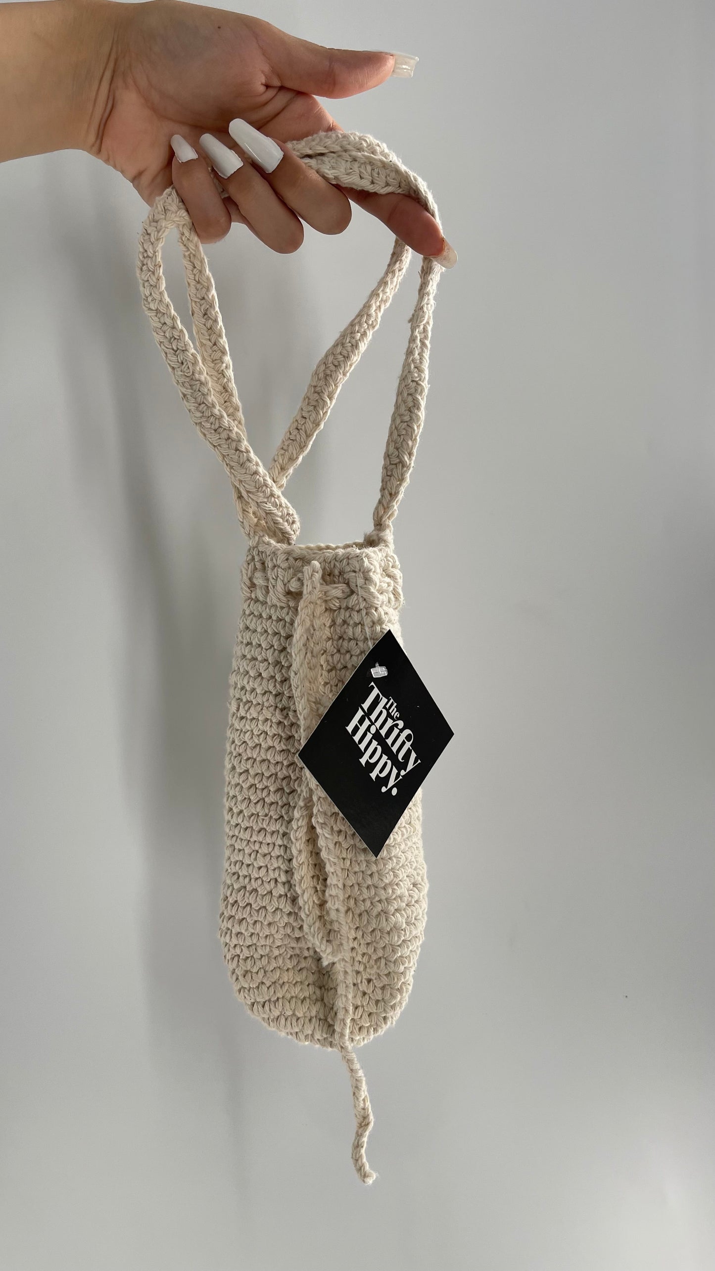 Imported Handmade Crochet Water Bottle Bag with Body/Shoulder Strap