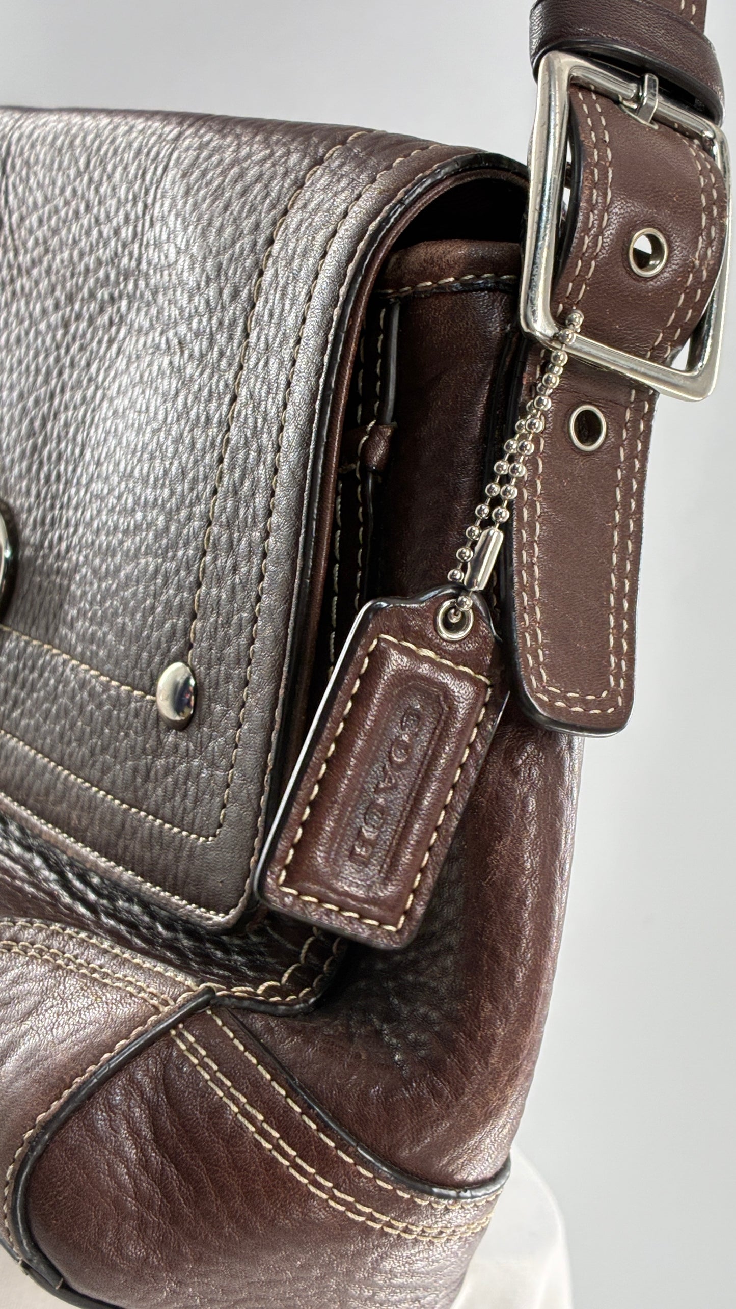 Vintage COACH Hamilton Brown Leather Crossbody