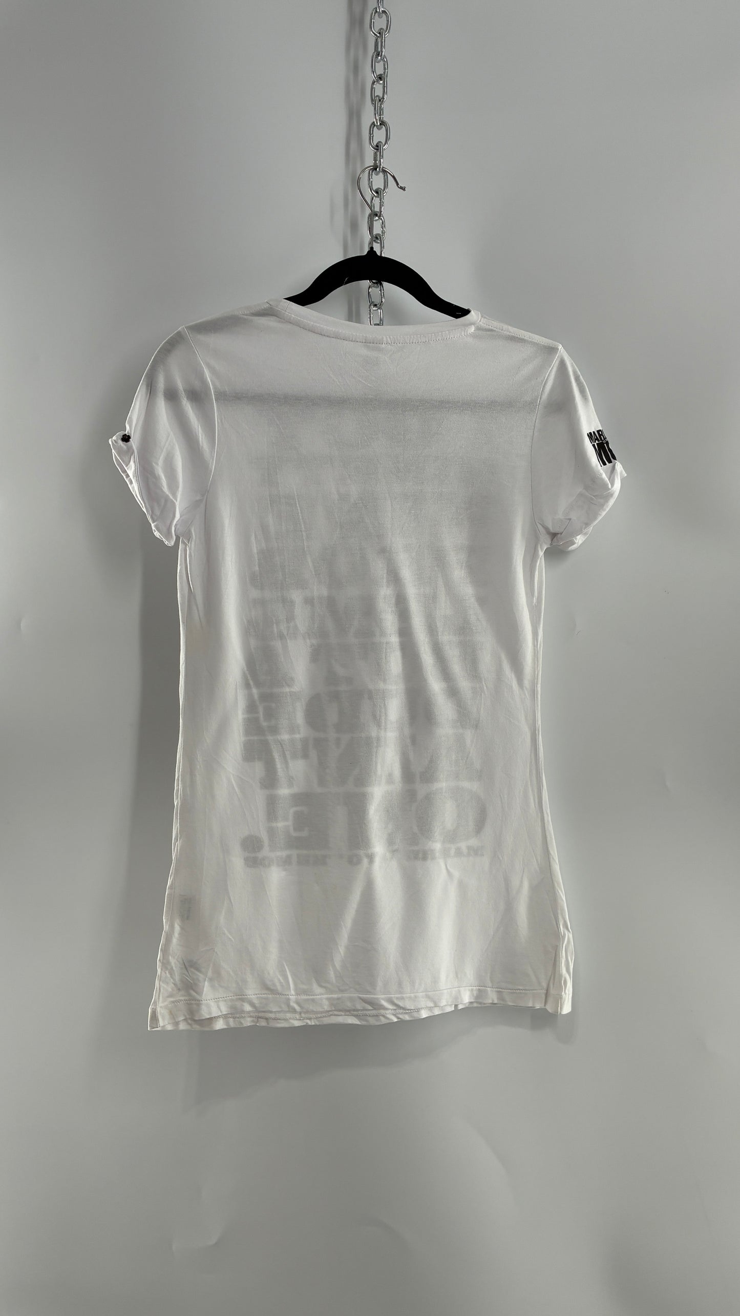 Vintage MARRIED TO THE MOB “I got 99 Problems But a Dude Ain’t One” White (Small)