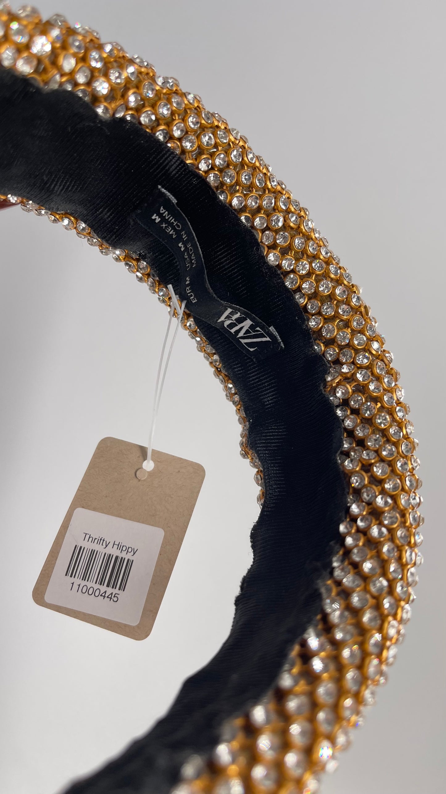 ZARA Thick Gold Rhinestone Headband