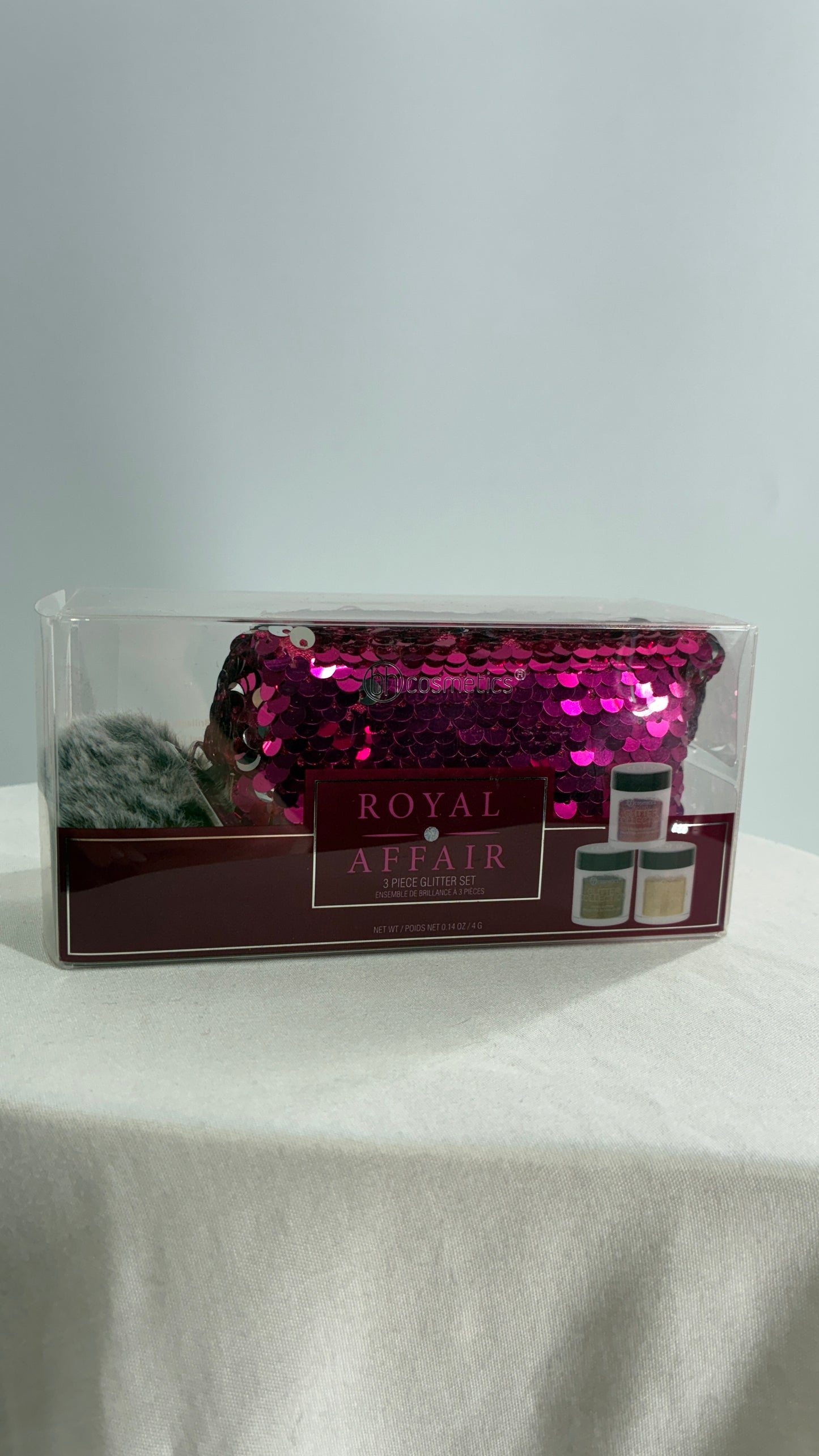 Urban Outfitters Fuchsia Pink Sequin Mini Bag with 3 Piece Glitter Set