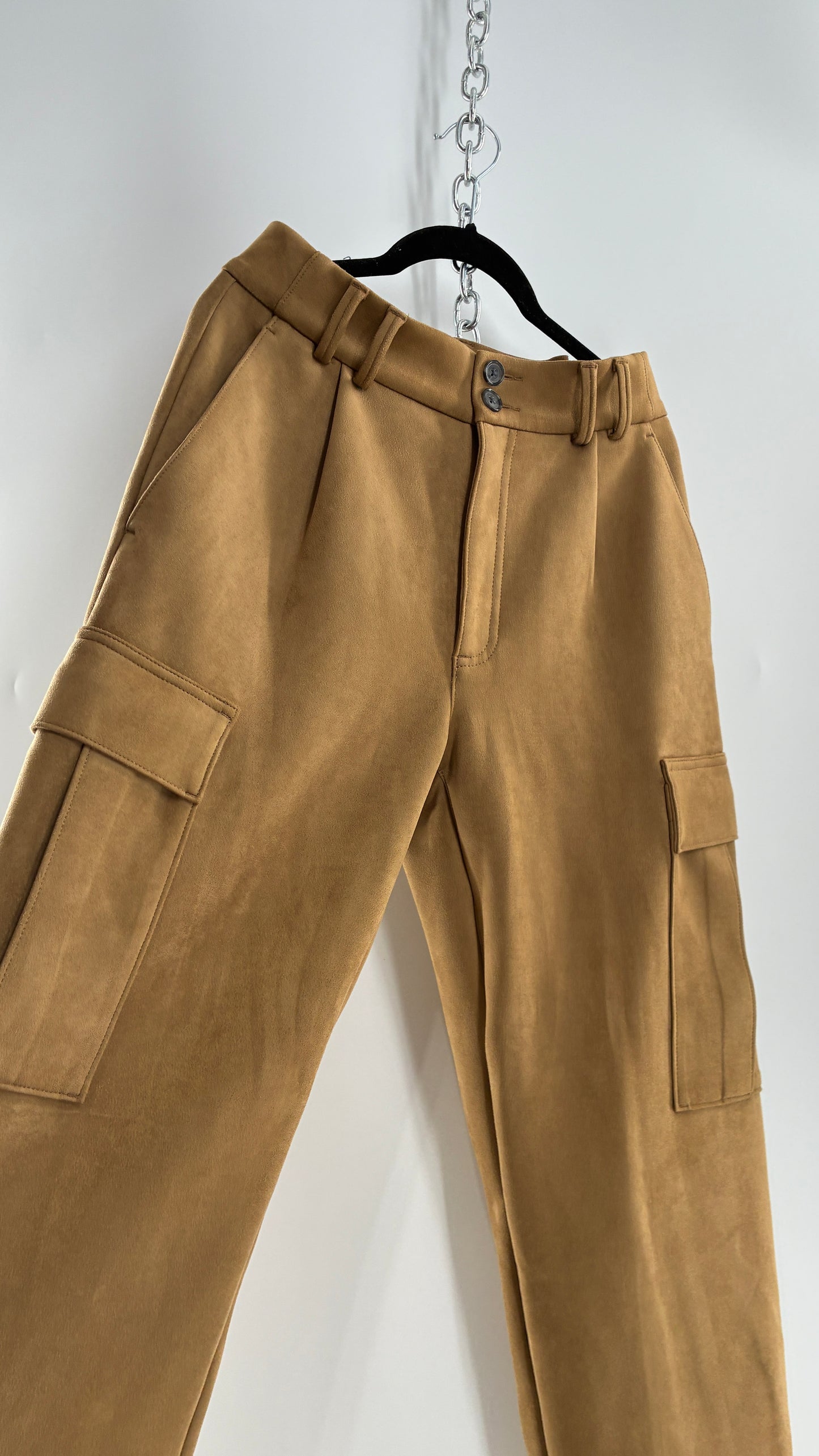 BANANA REPUBLIC Ultra Thick Baggy Vegan Suede Comfy Cargos (4)