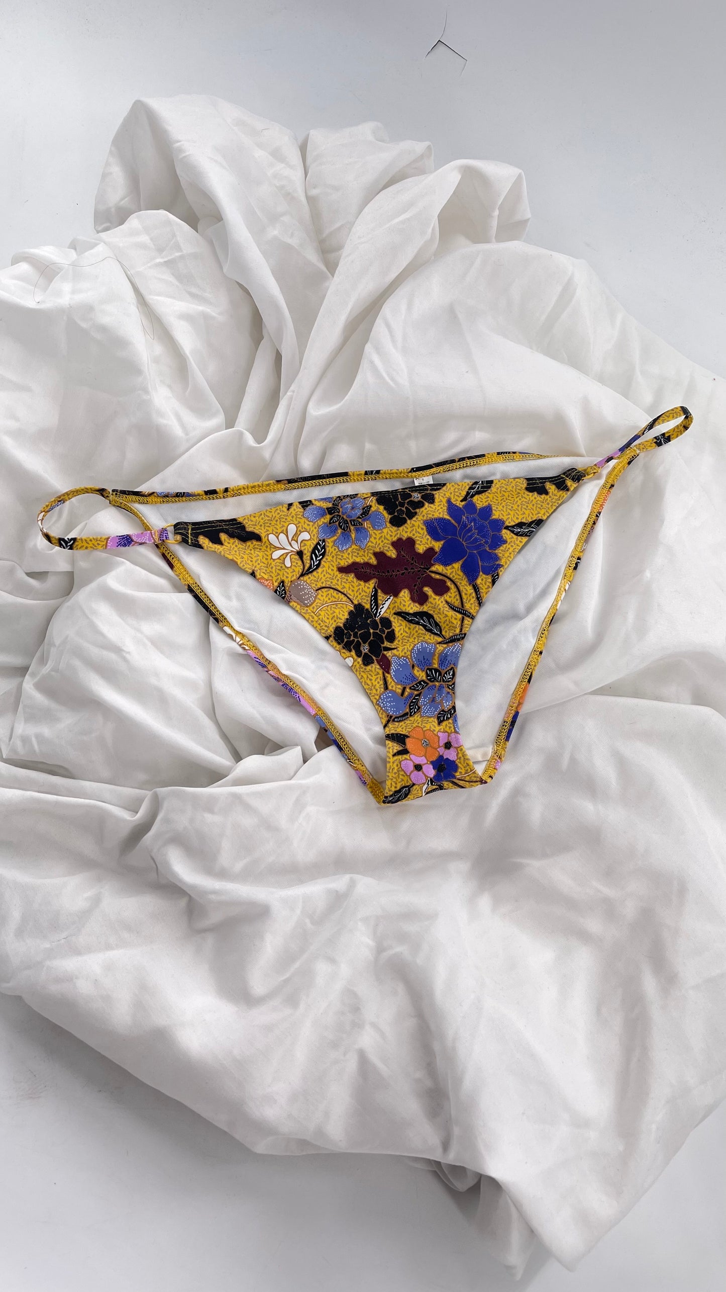 Urban Outfitters Out From Under Yellow Floral Swim Bottoms (XL)