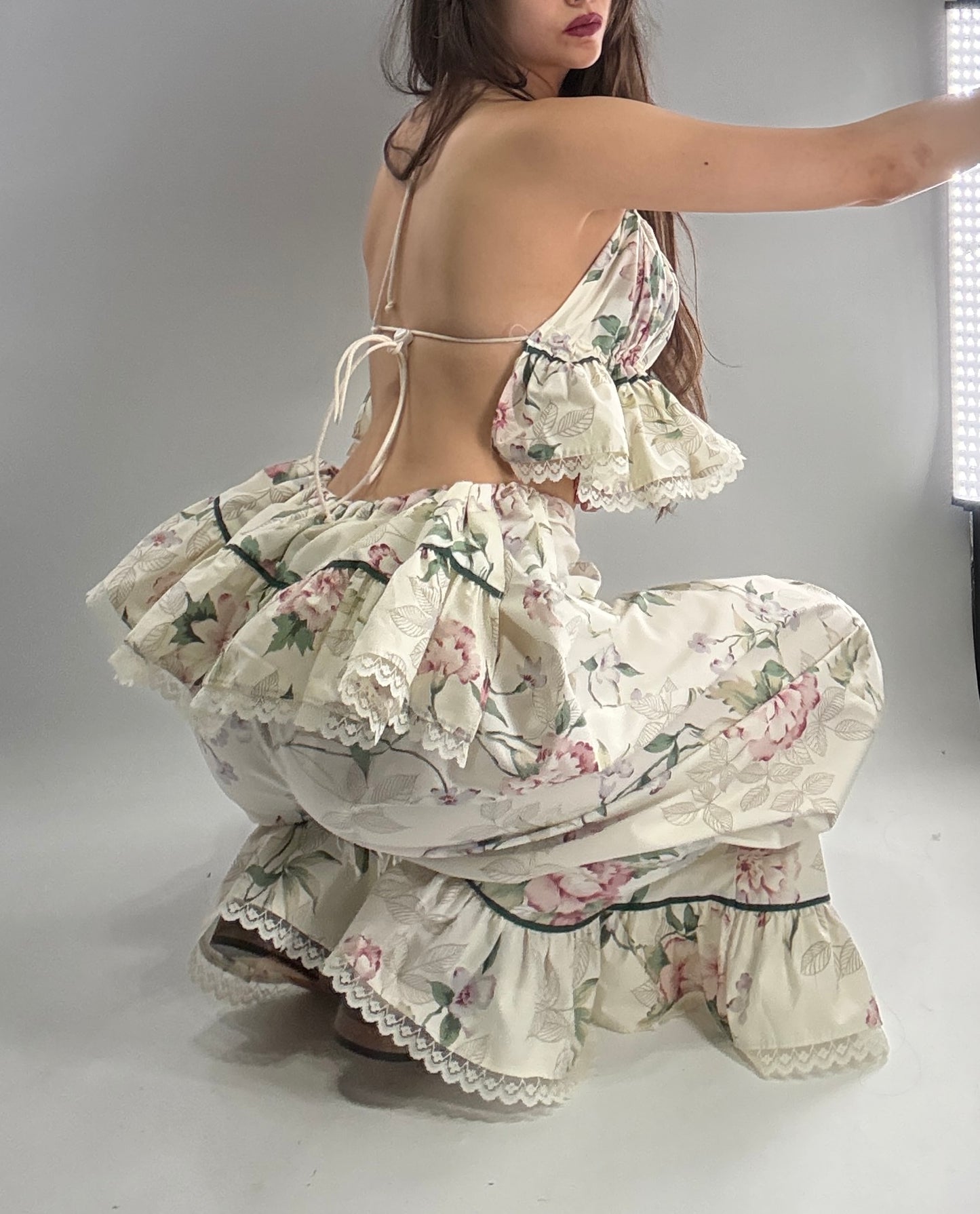 Vintage Floral Handmade Two Piece Play Set (XS-M)