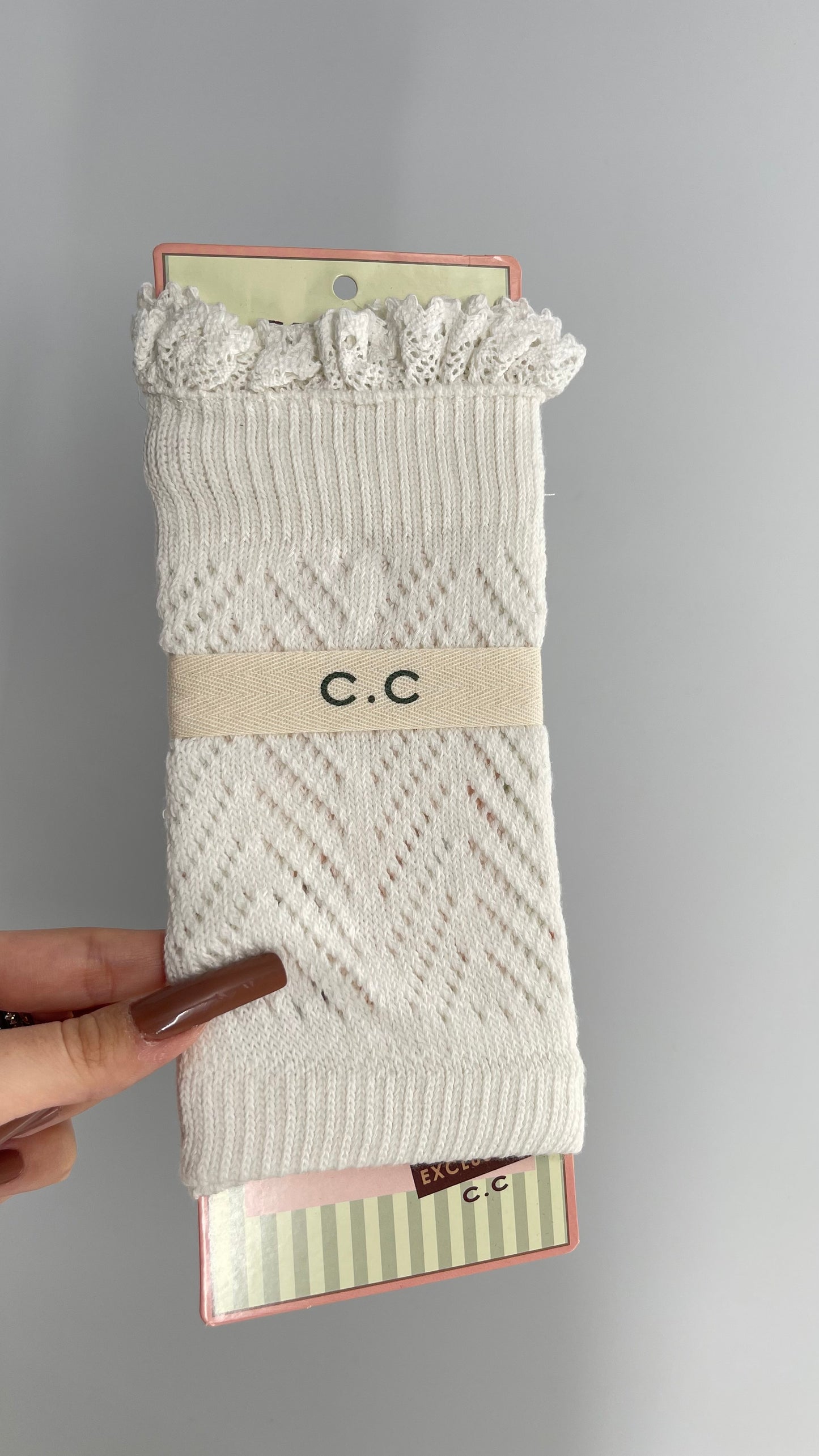 Vintage Lace Trim, Buttoned Leg Warmers
