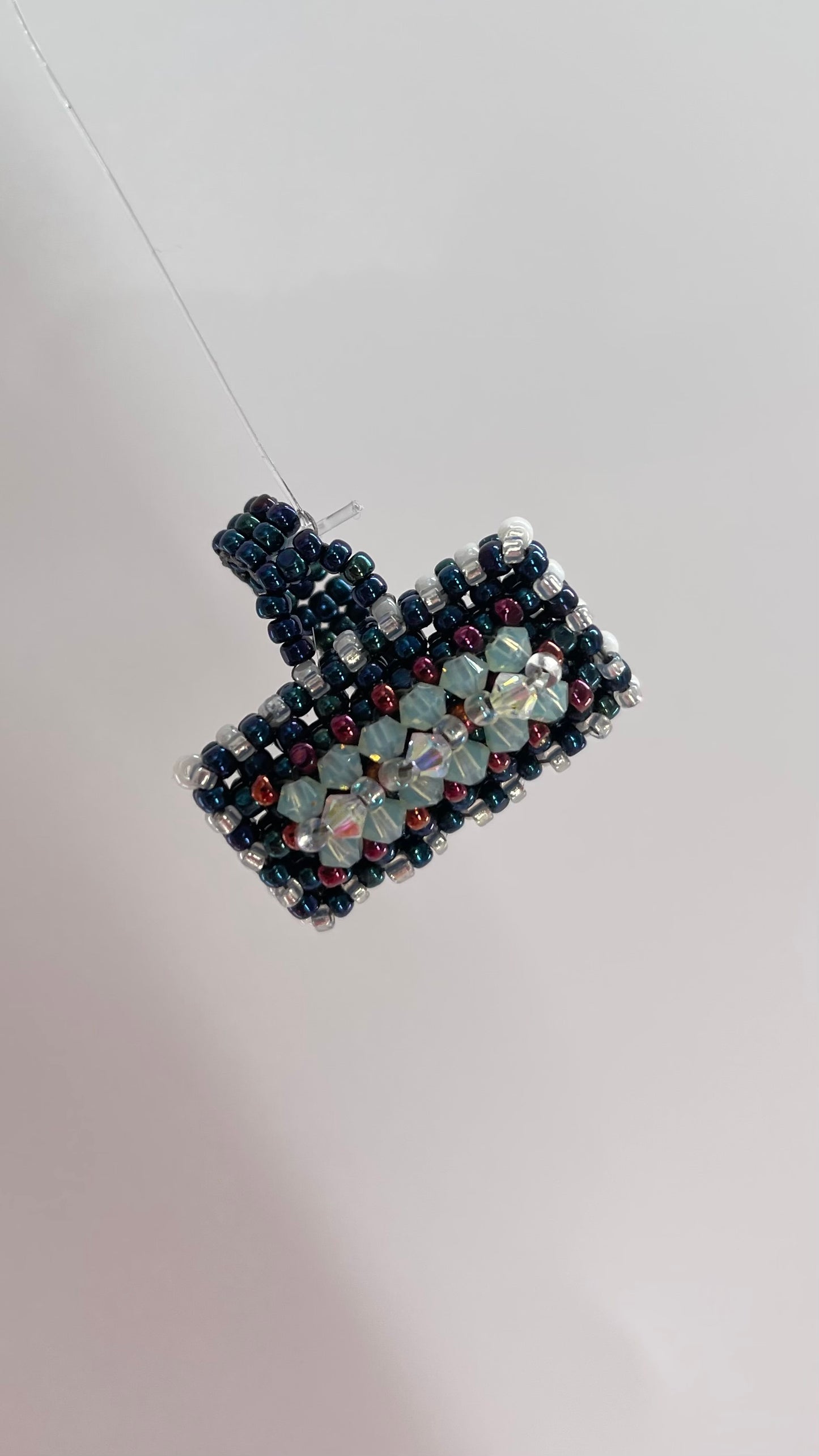 Vintage 70s Fully Beaded Ring