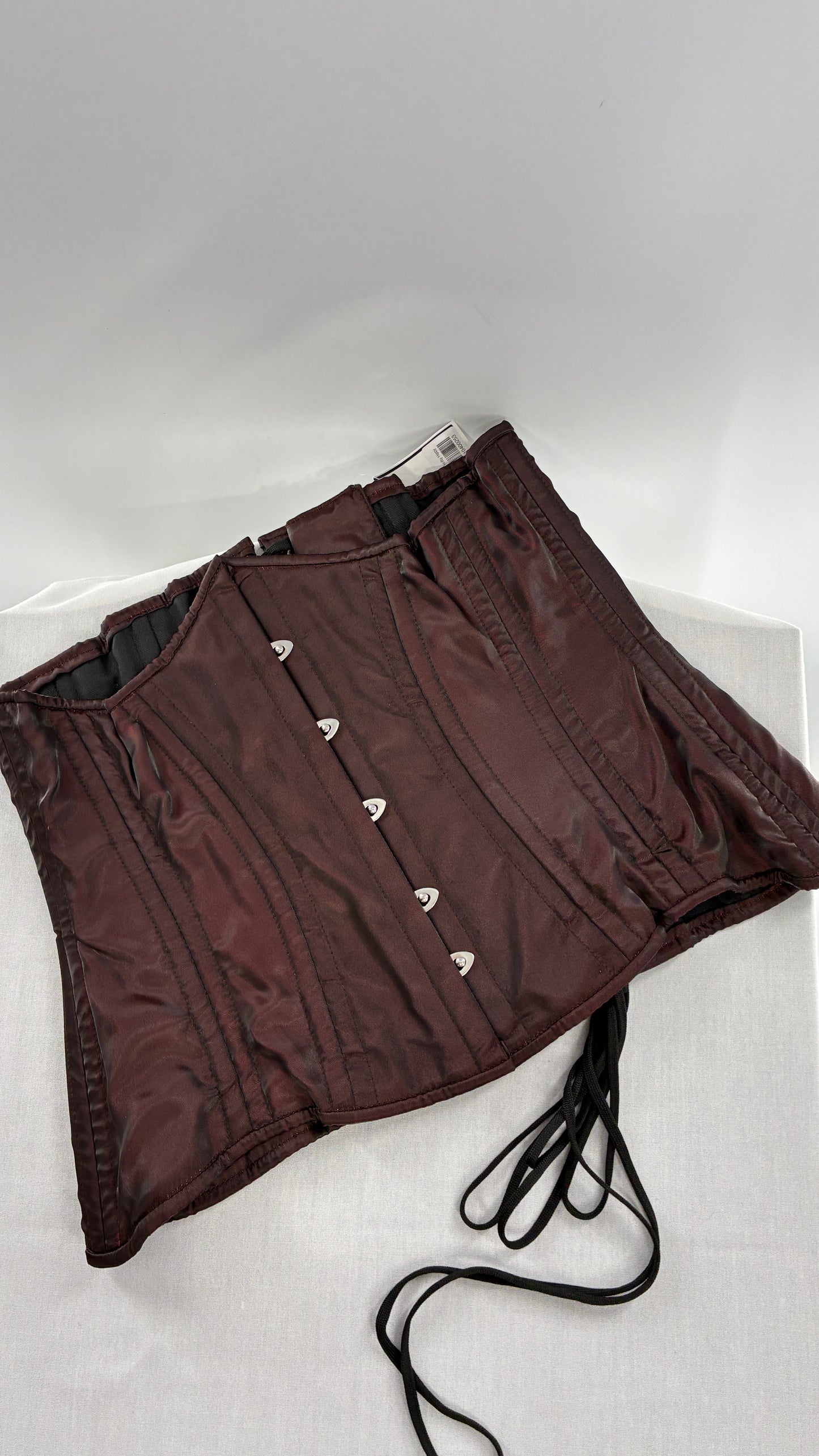 Vintage ORCHARD CORSETS Heavy Duty Burgundy Brown Corset (30”)