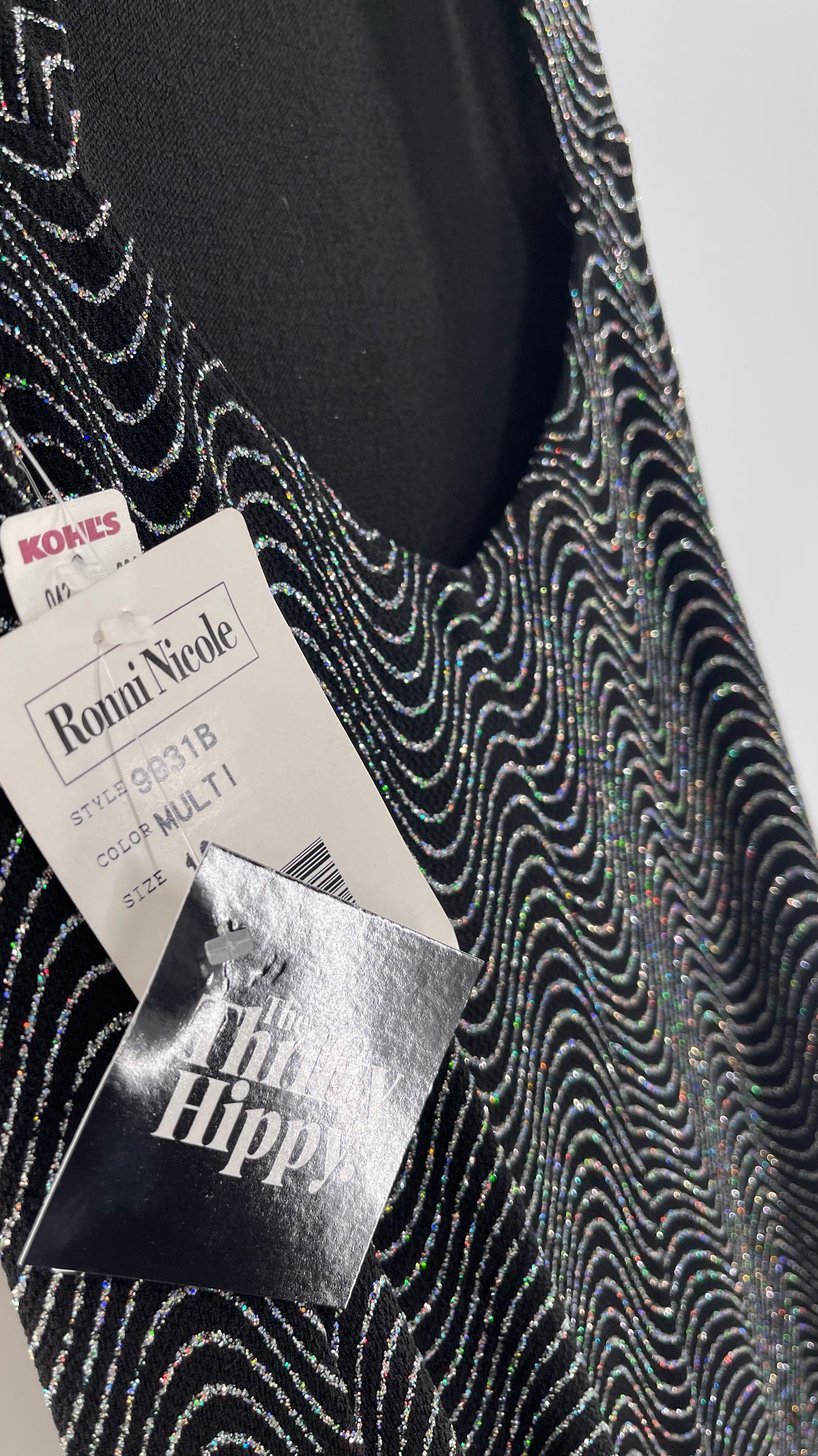 Deadstock Vintage Ronni Nicole 1980s Dress with Open Back Detail (10)