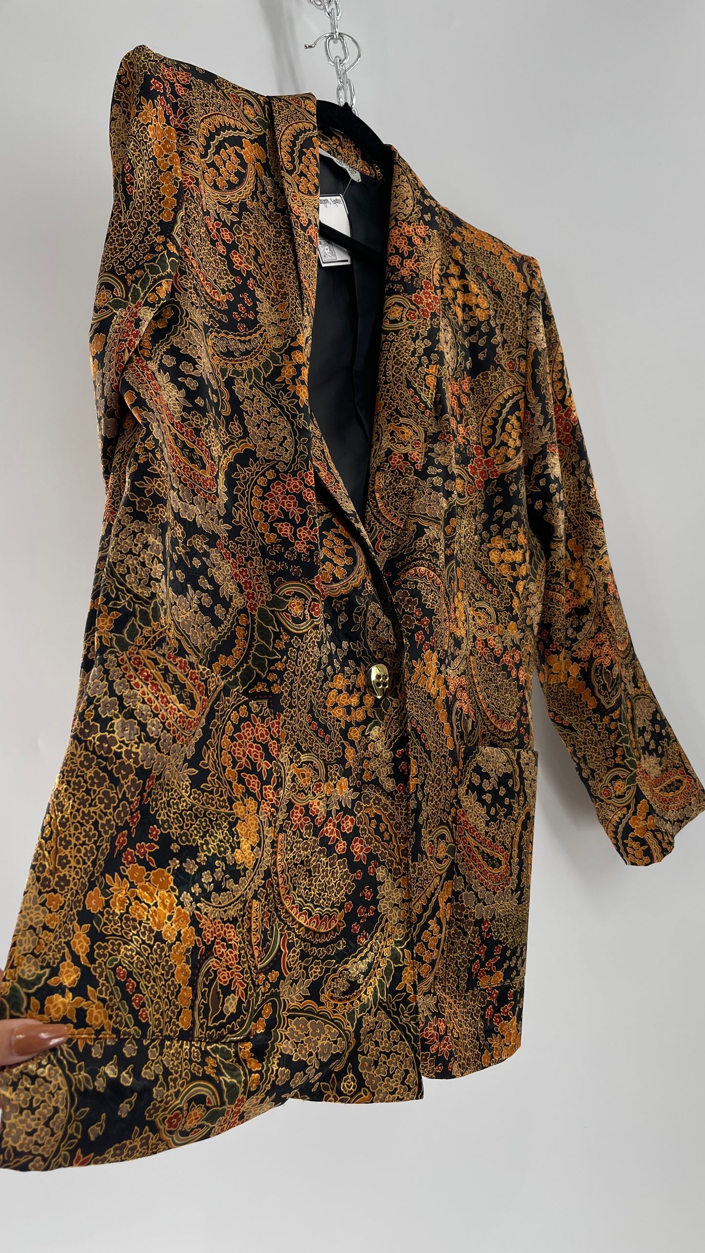 Vintage Kensington 100% Silk Blazer (Medium)