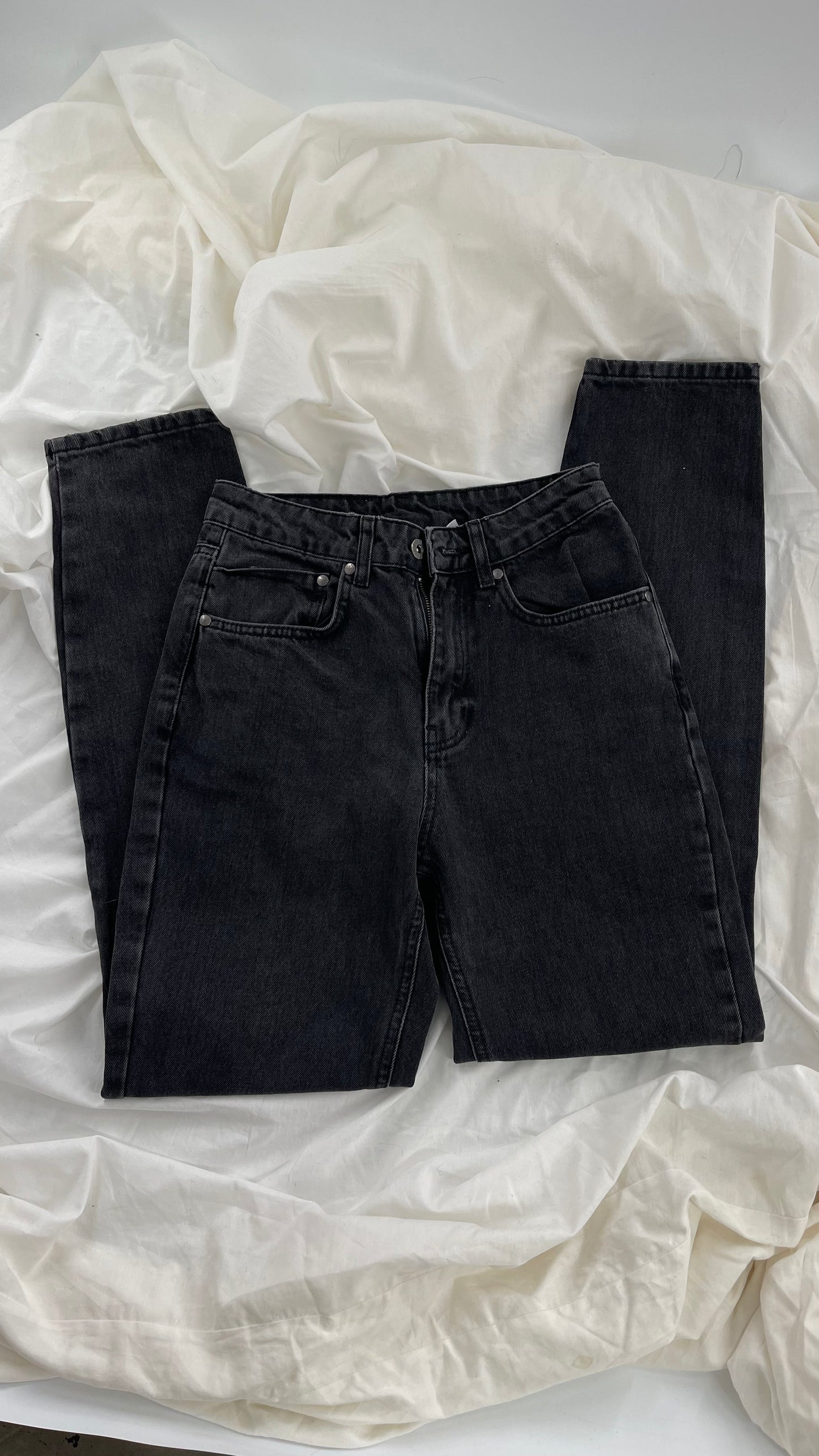 RAGGED Priest Charcoal Grey Straight Leg Jeans (24)
