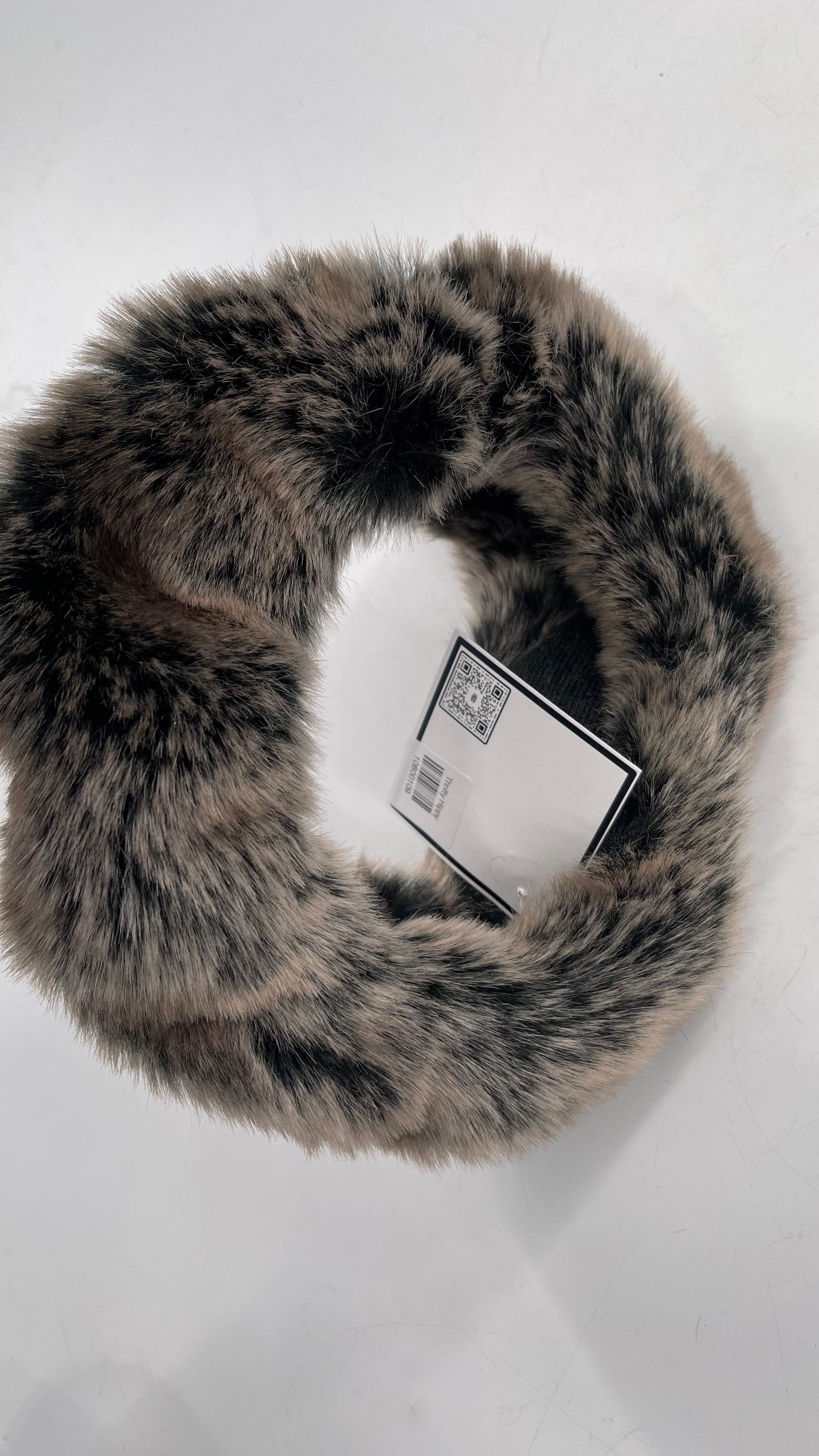 Mixed Tones Brown/Grey Fluffy Furry Headband