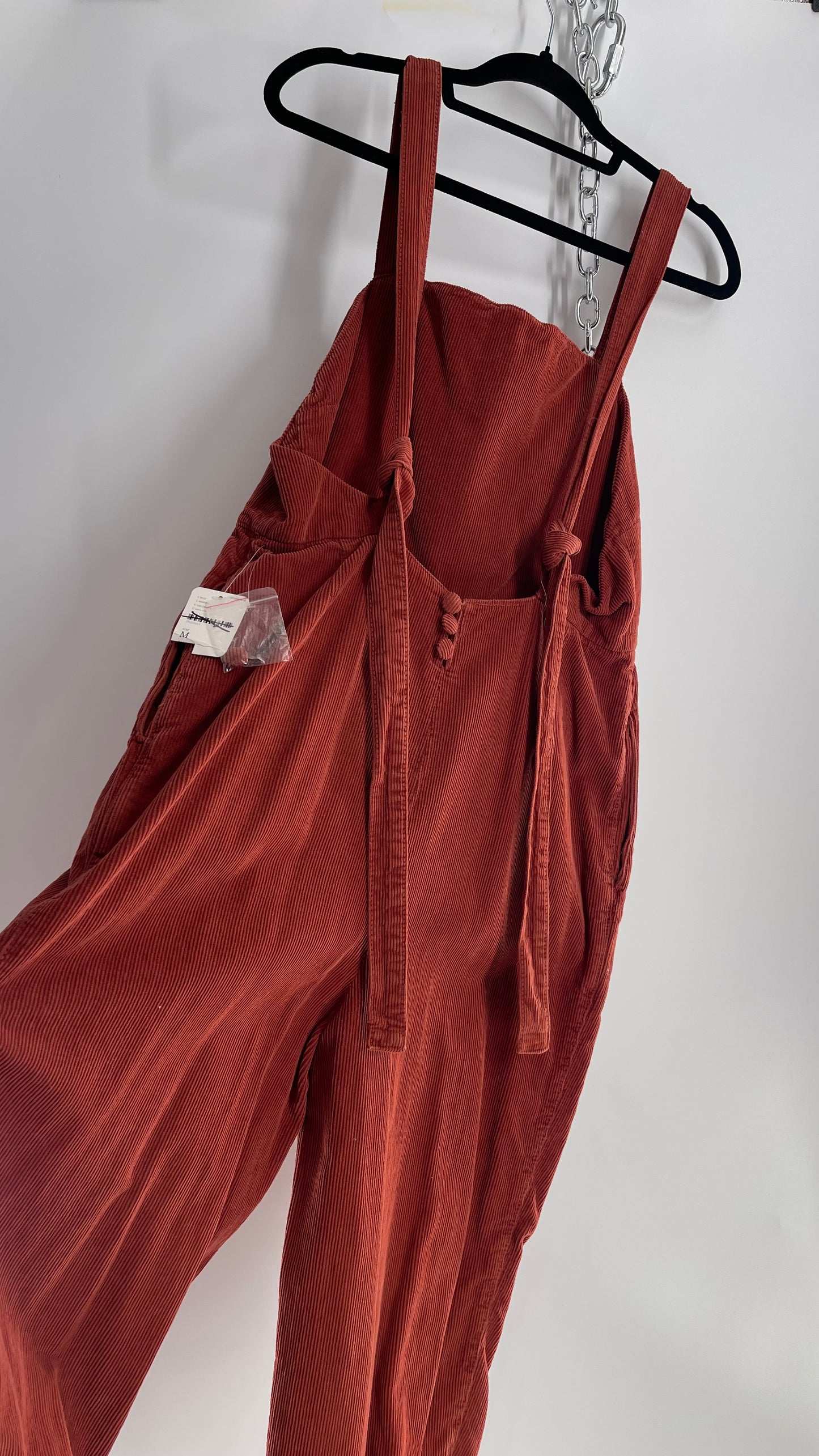 Free People Rust Orange Corduroy Jumpsuit with Tags Attached (Medium)