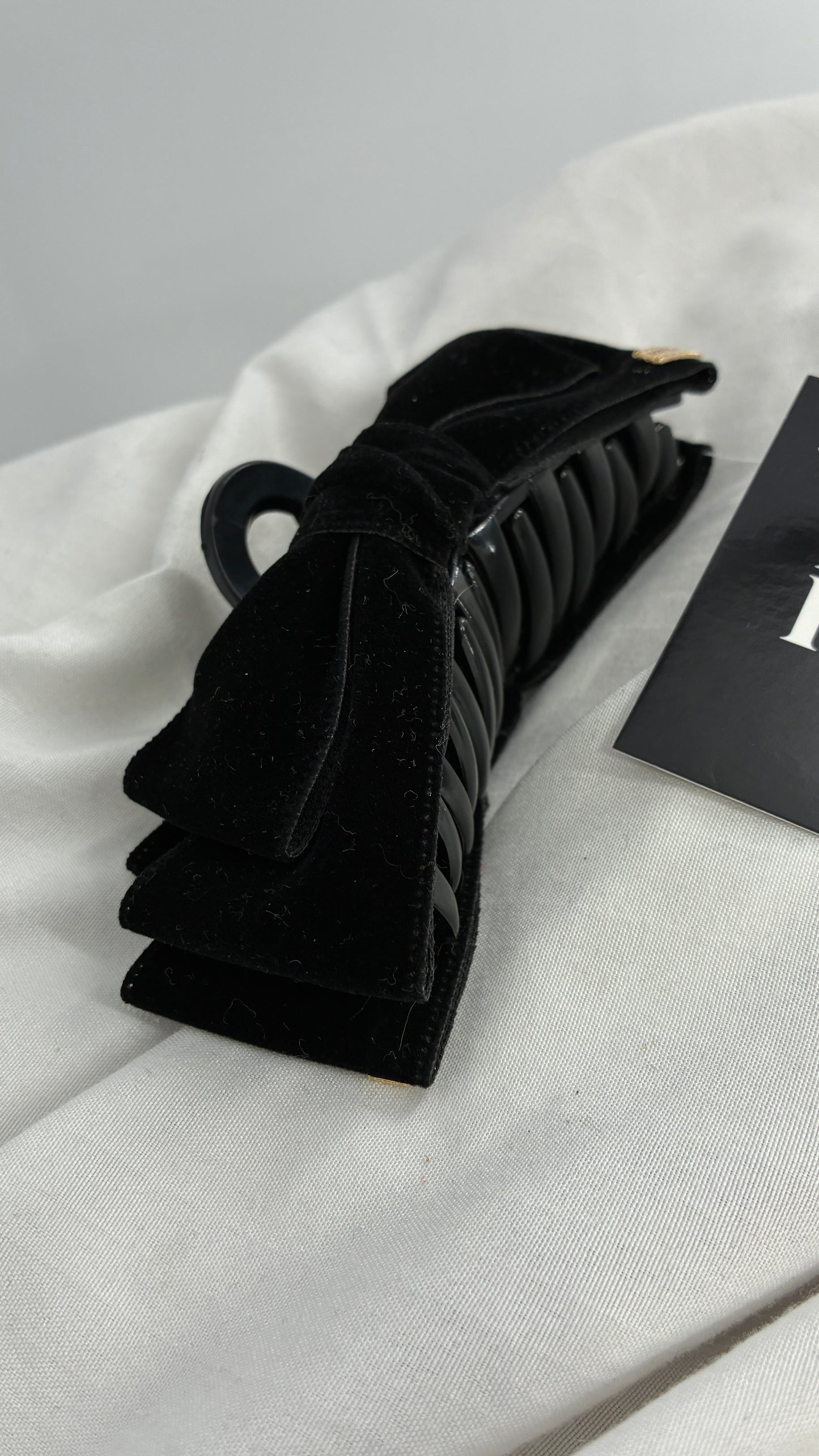 Black Velvet Bow Claw Clip