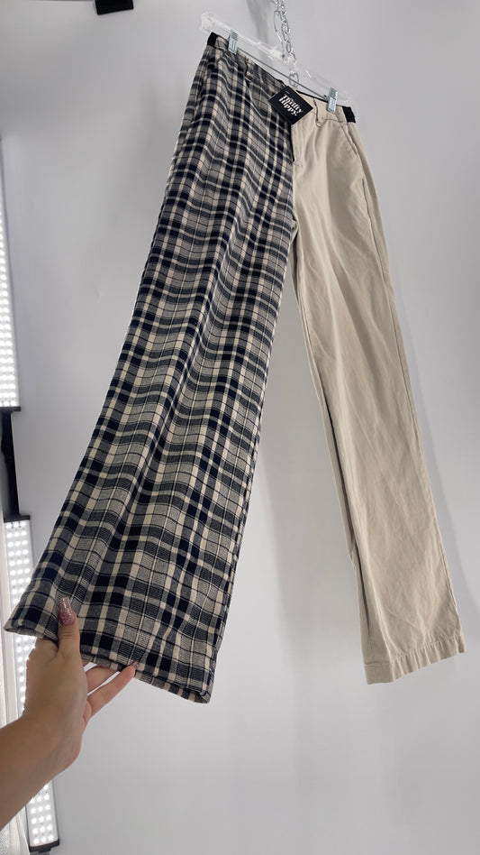 Blue Revival Coffee Break Plaid Khaki Combo Reworked Trouser (25)