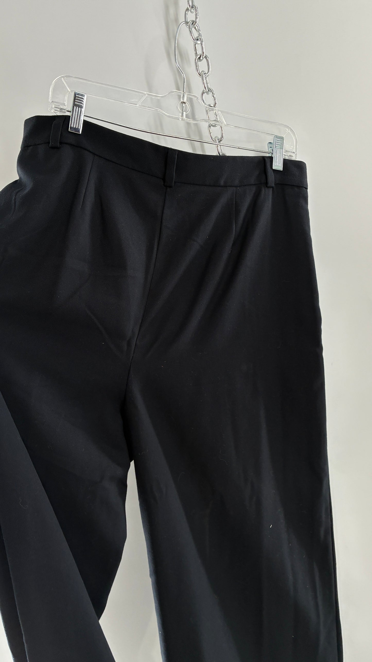 Free People Black Wide Leg, Pleated Trouser with Tags Attached (10)