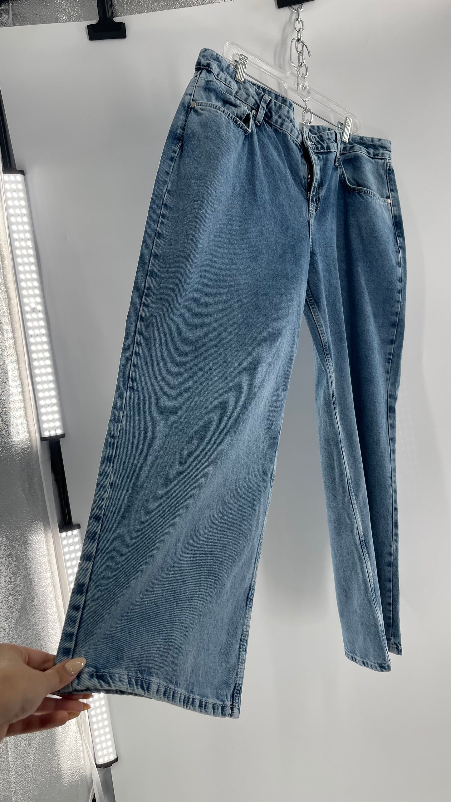 Ragged Priest Light Wash Straight Leg Jeans (36)