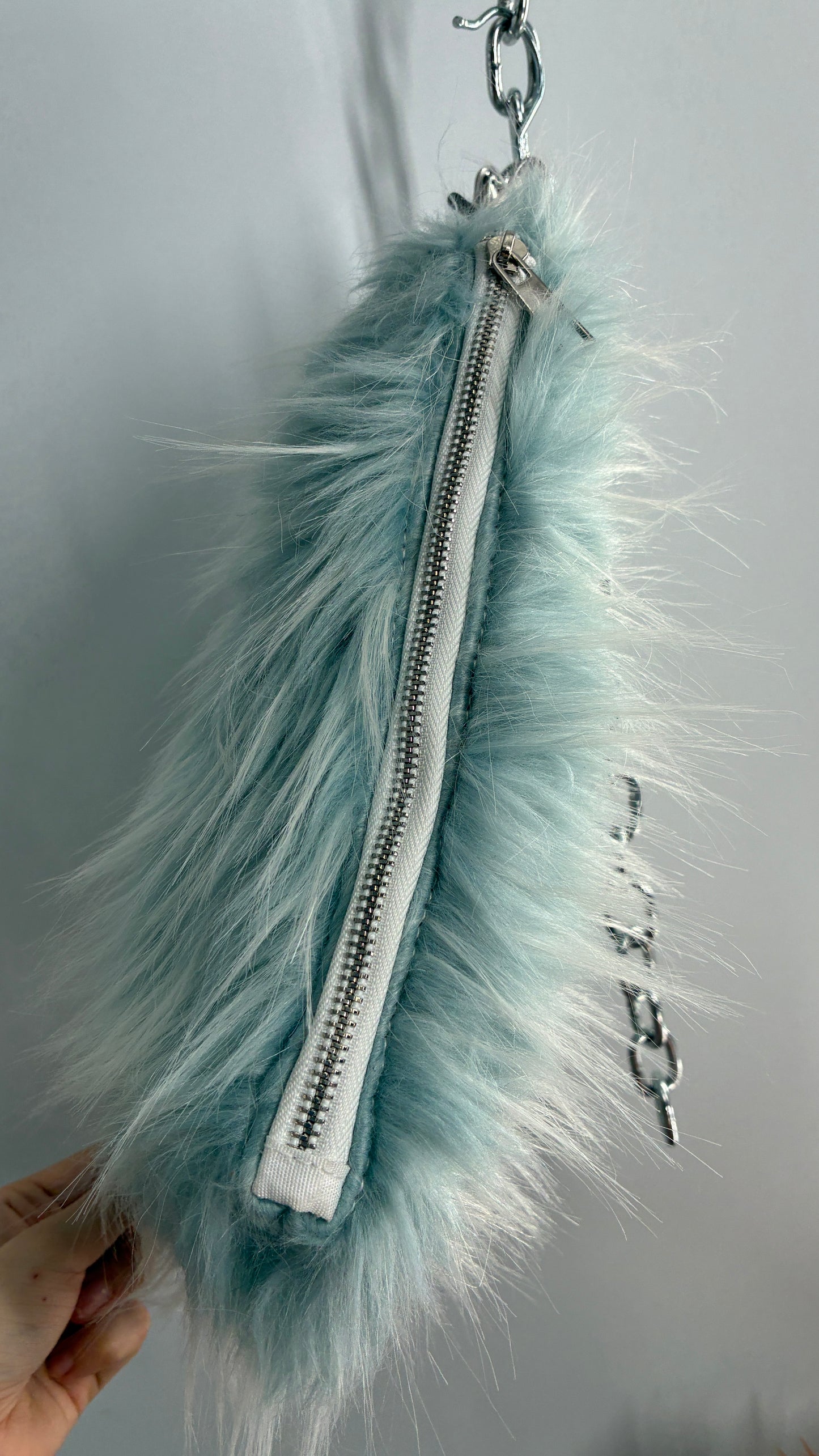 Baby Blue Troll Hair Makeup Bag