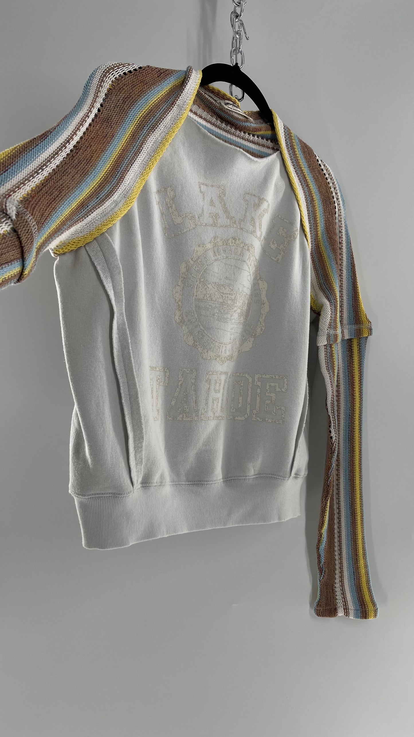 Free People Knit Sleeve Light Blue Lake Tahoe Longsleeve (Small)
