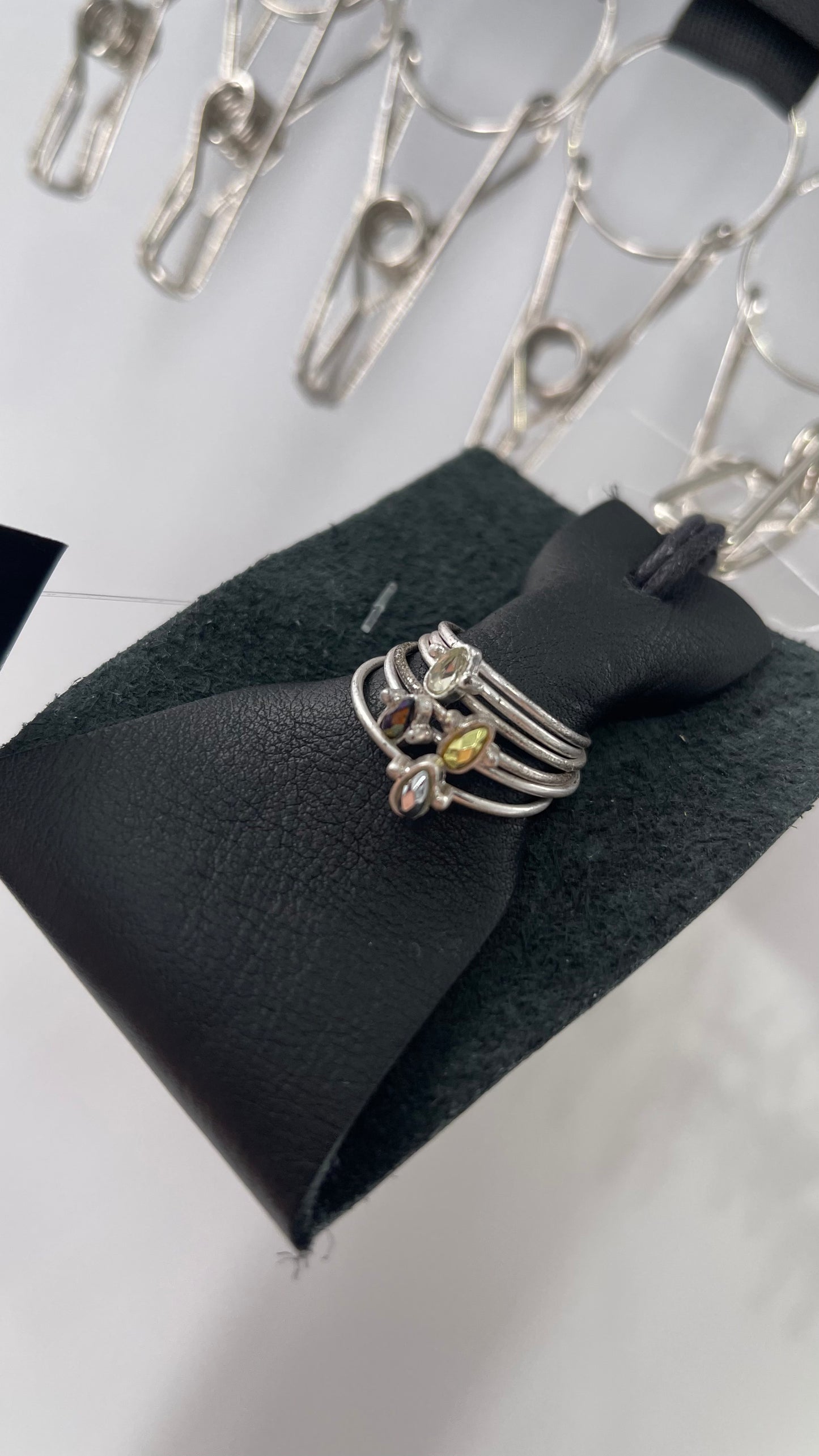 Free People Dainty & Delicate Silver Jewel Ring Set