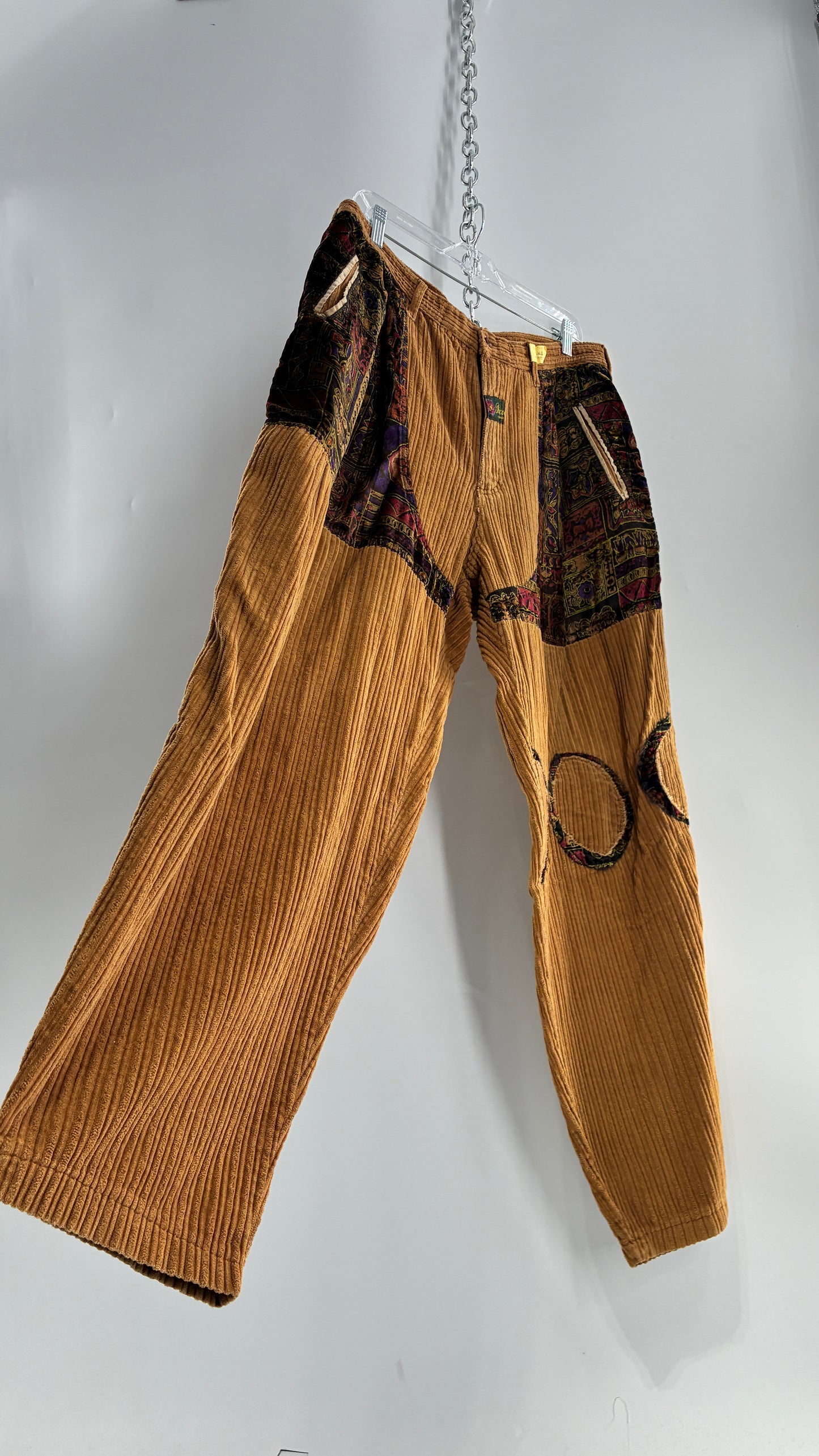 Vintage Men’s 1980s ROCOCO Le Parisien Corduroy Patchwork Pants (Medium)