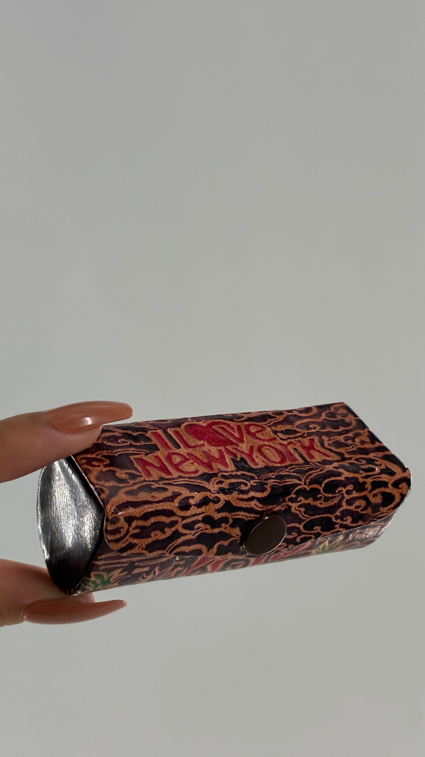 Vintage 1980s I ♥️ NEW YORK Leather Lipstick Case