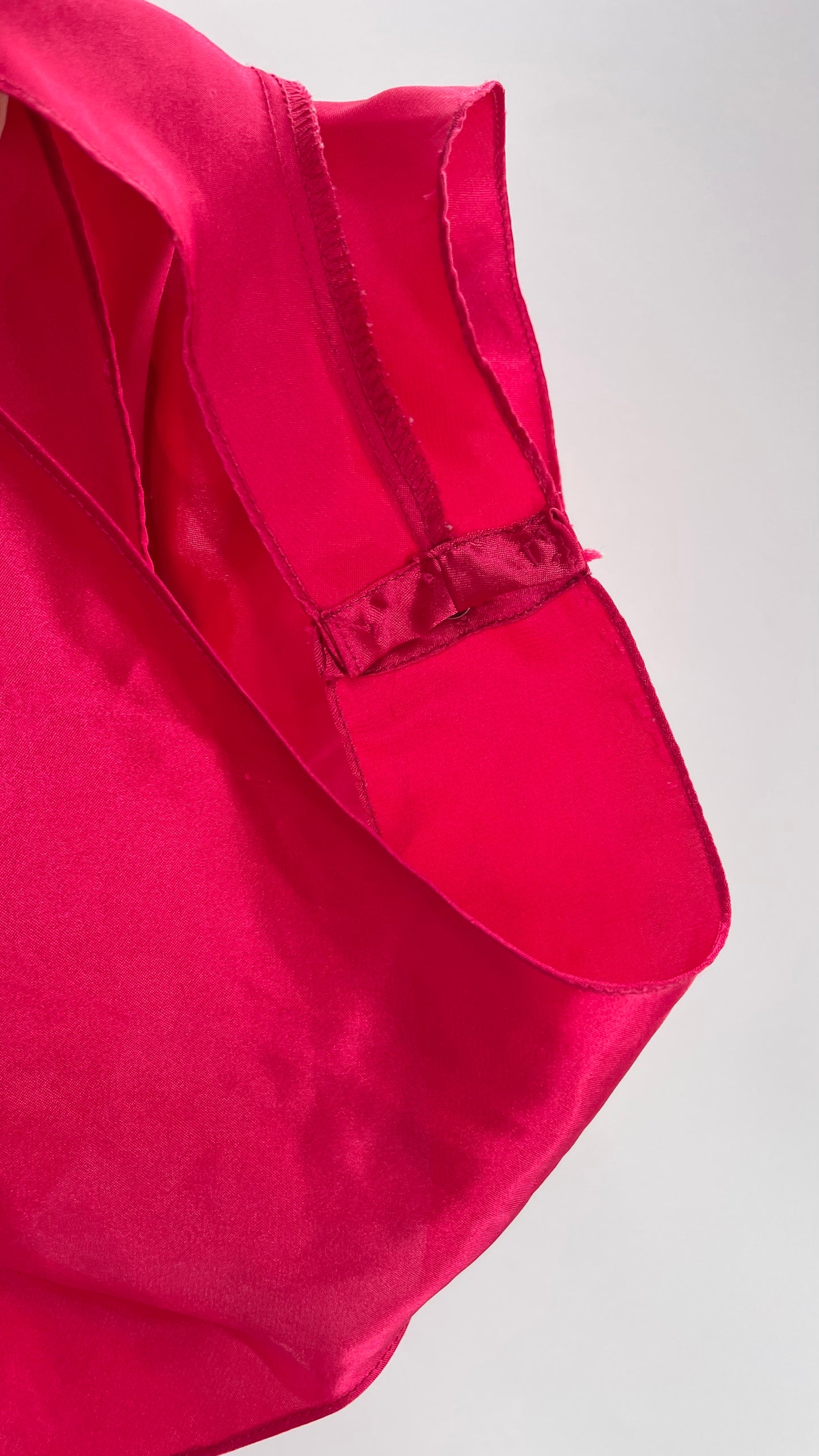 Vintage 1990s Bloomers Hot Pink Silky Bodysuit (Large)
