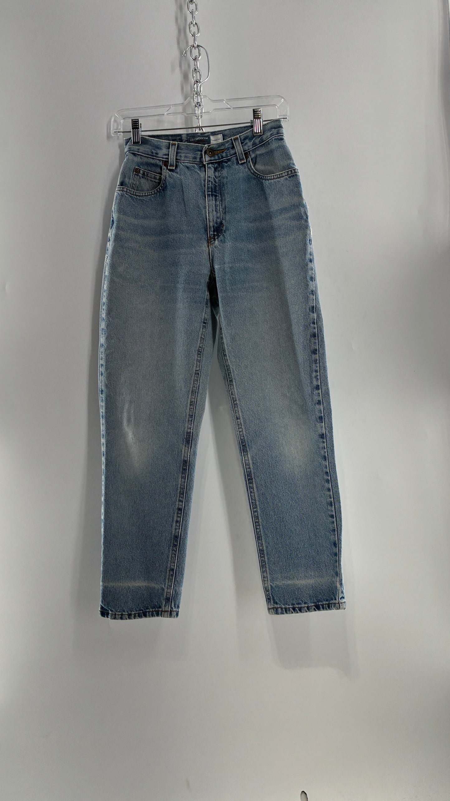 Vintage LIZWEAR Light Wash High Waisted Mom Jeans (4 Petite Short)