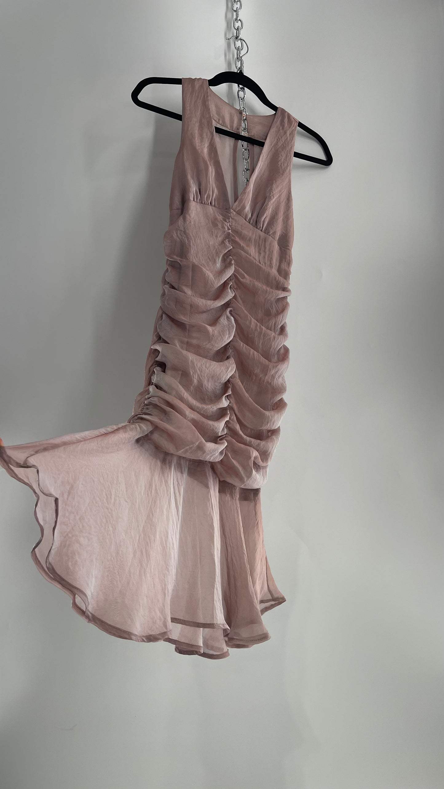 Urban Outfitters Dusty Lilac Ruched Bodice Mermaid Mini (XS)