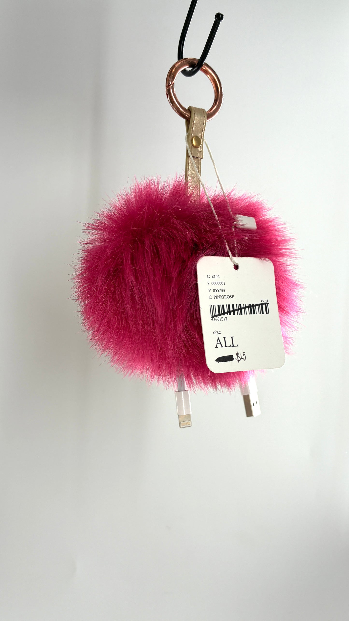 Free People Pom Pom Keychain Ring